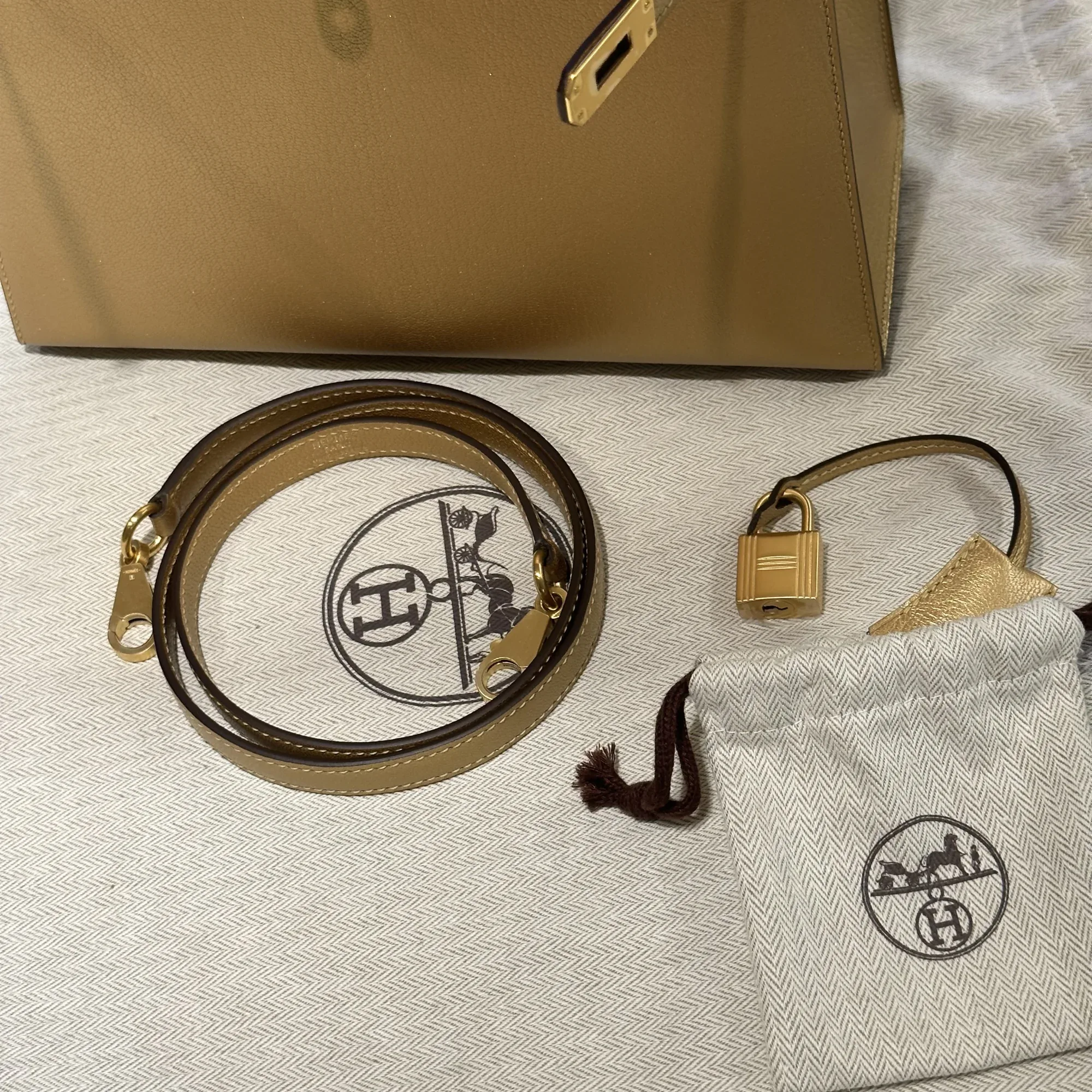 Hermes Kelly 25 Metallic Chèvre Leather PHW миниатюра 7