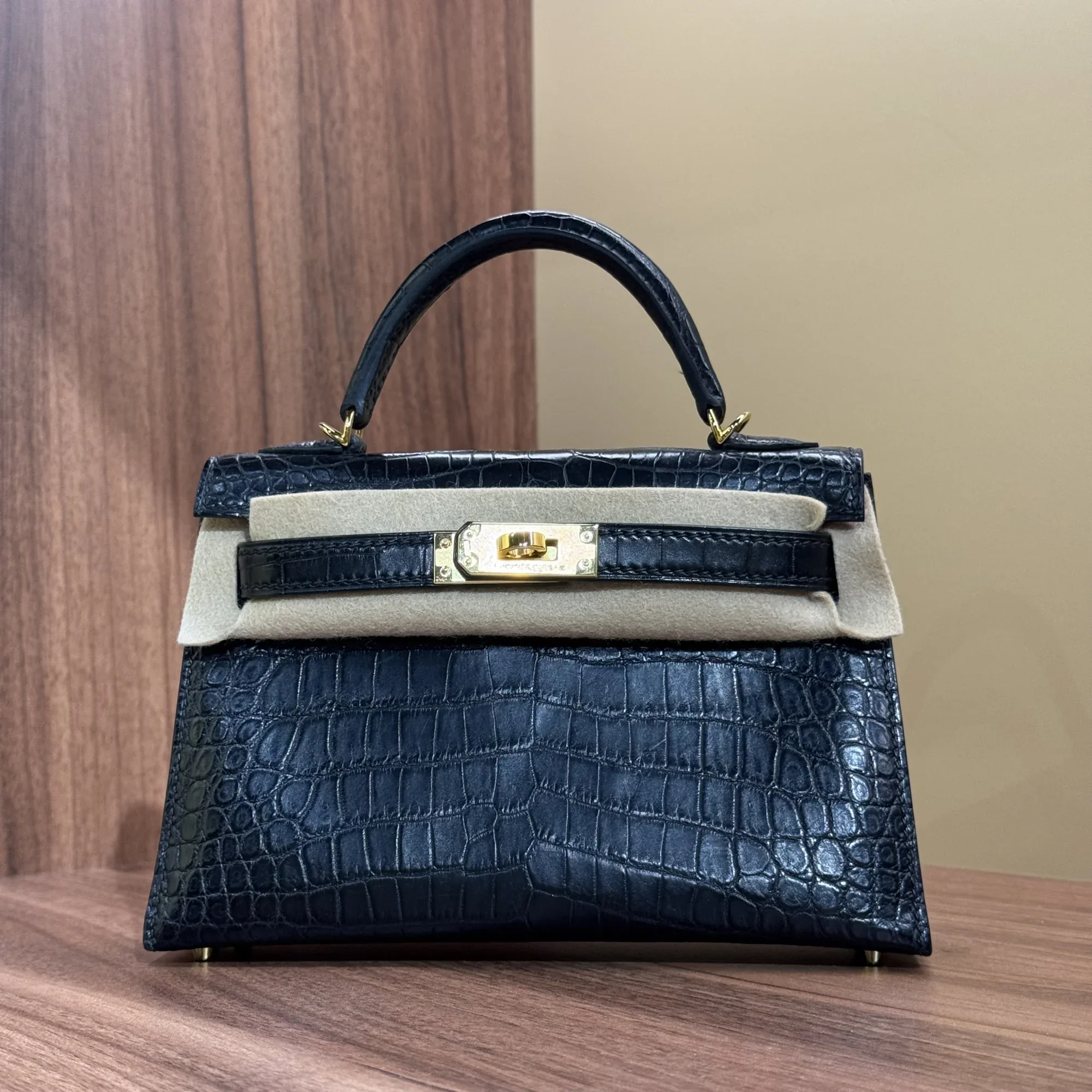 Hermes Kelly 25 Sellier Alligator Leather PHW