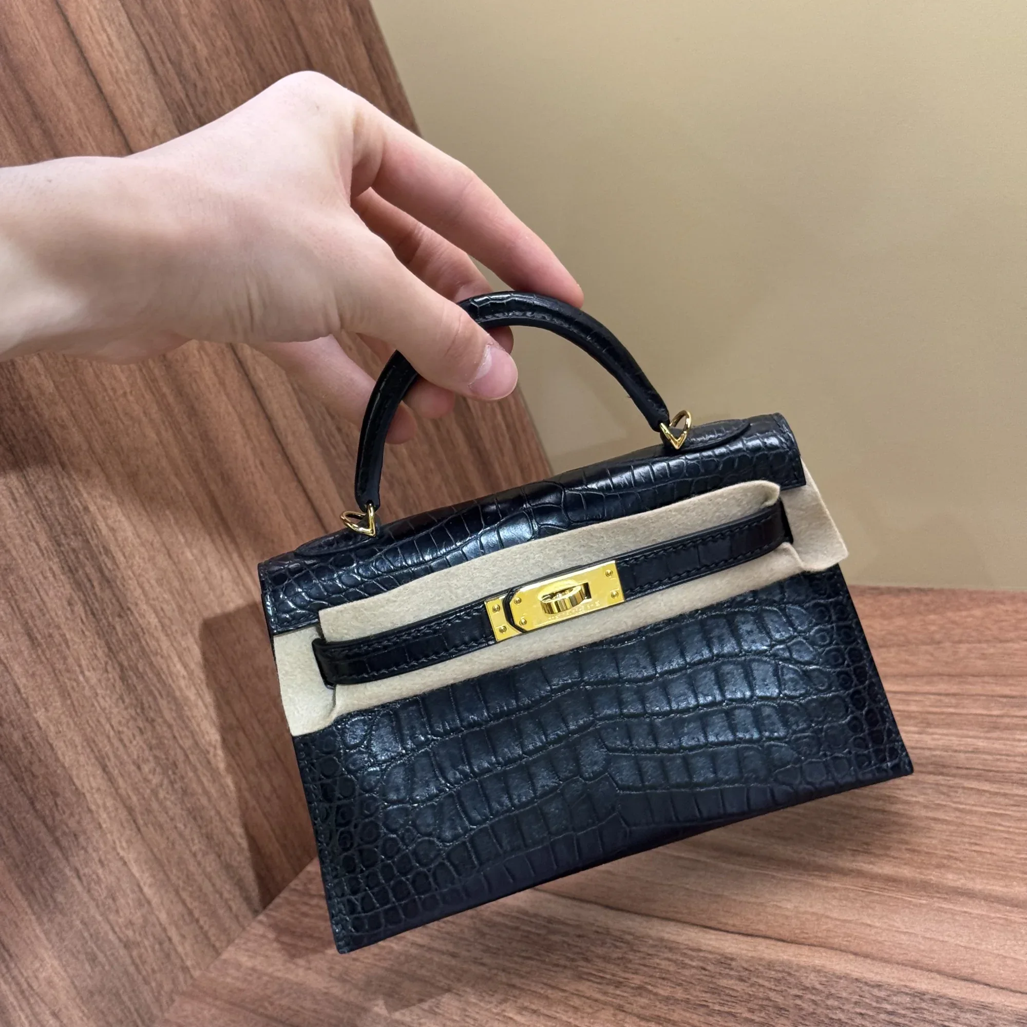 Hermes Kelly 25 Sellier Alligator Leather PHW миниатюра 10