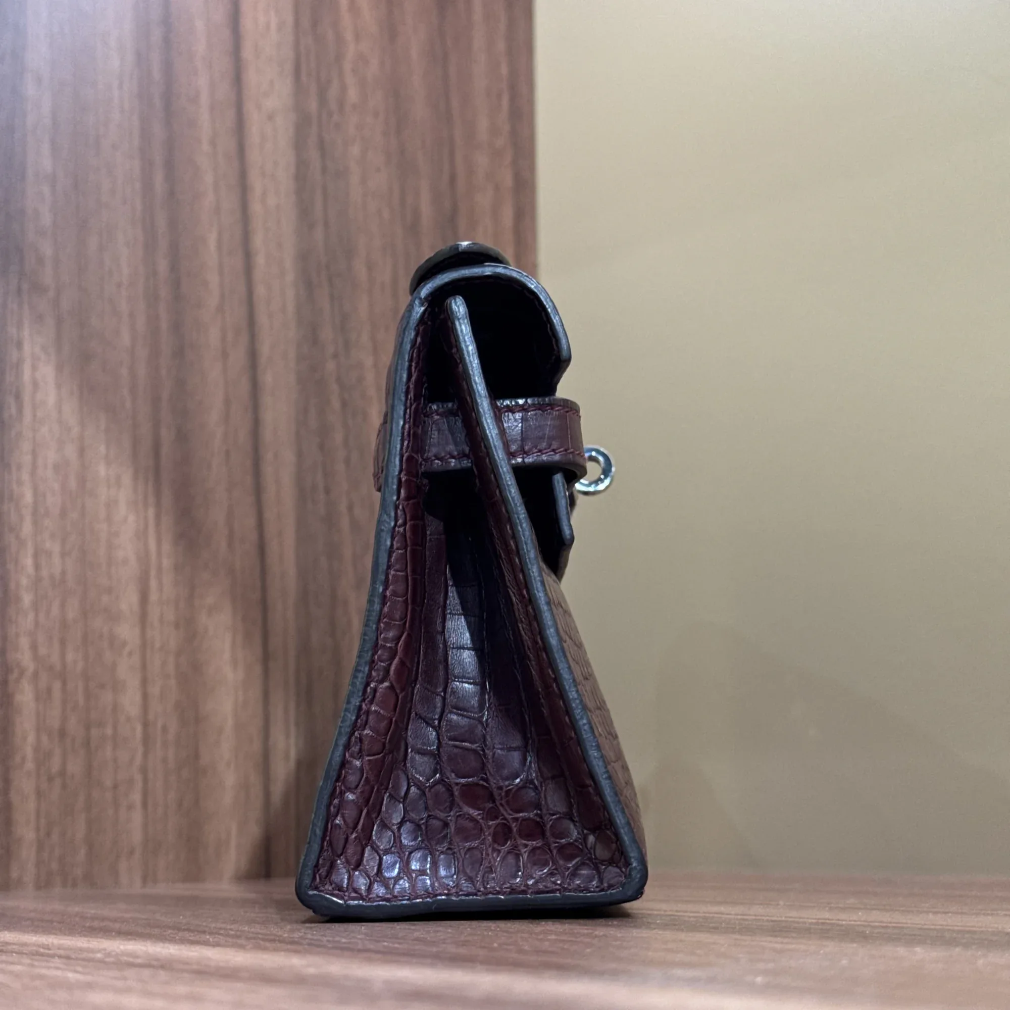 Hermes Kelly 25 Sellier Alligator Leather PHW миниатюра 6