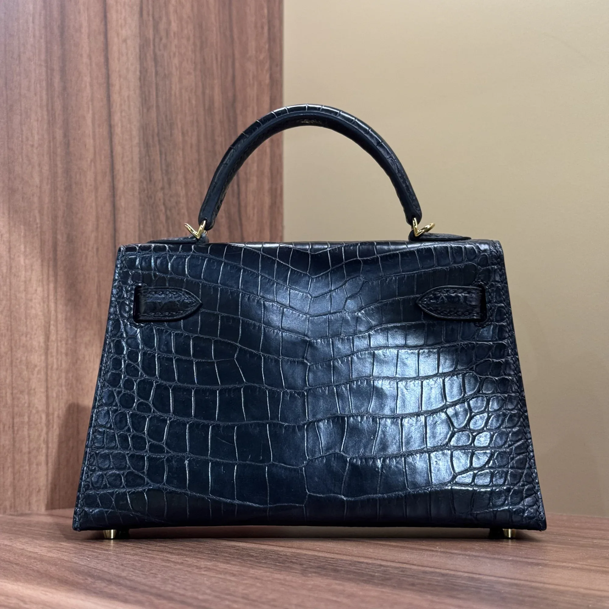Hermes Kelly 25 Sellier Alligator Leather PHW миниатюра 7