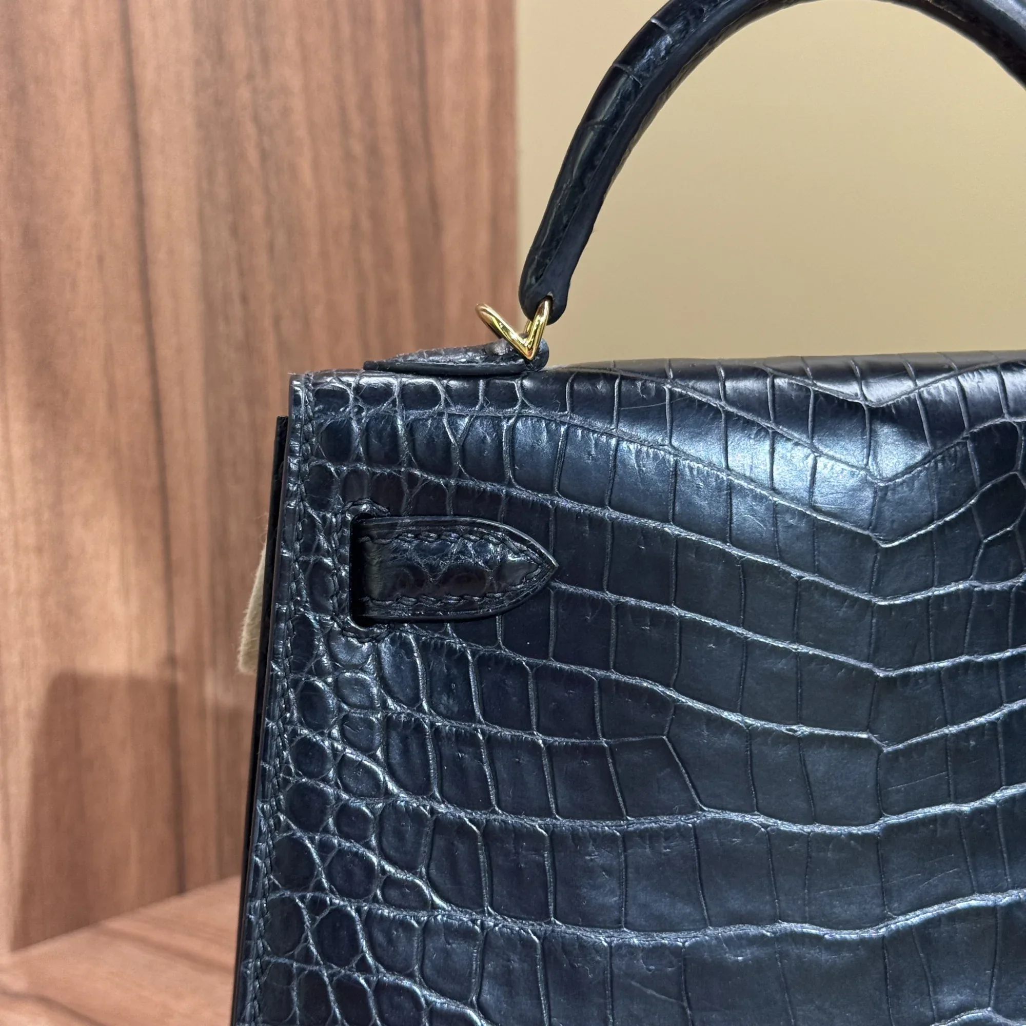 Hermes Kelly 25 Sellier Alligator Leather PHW миниатюра 8