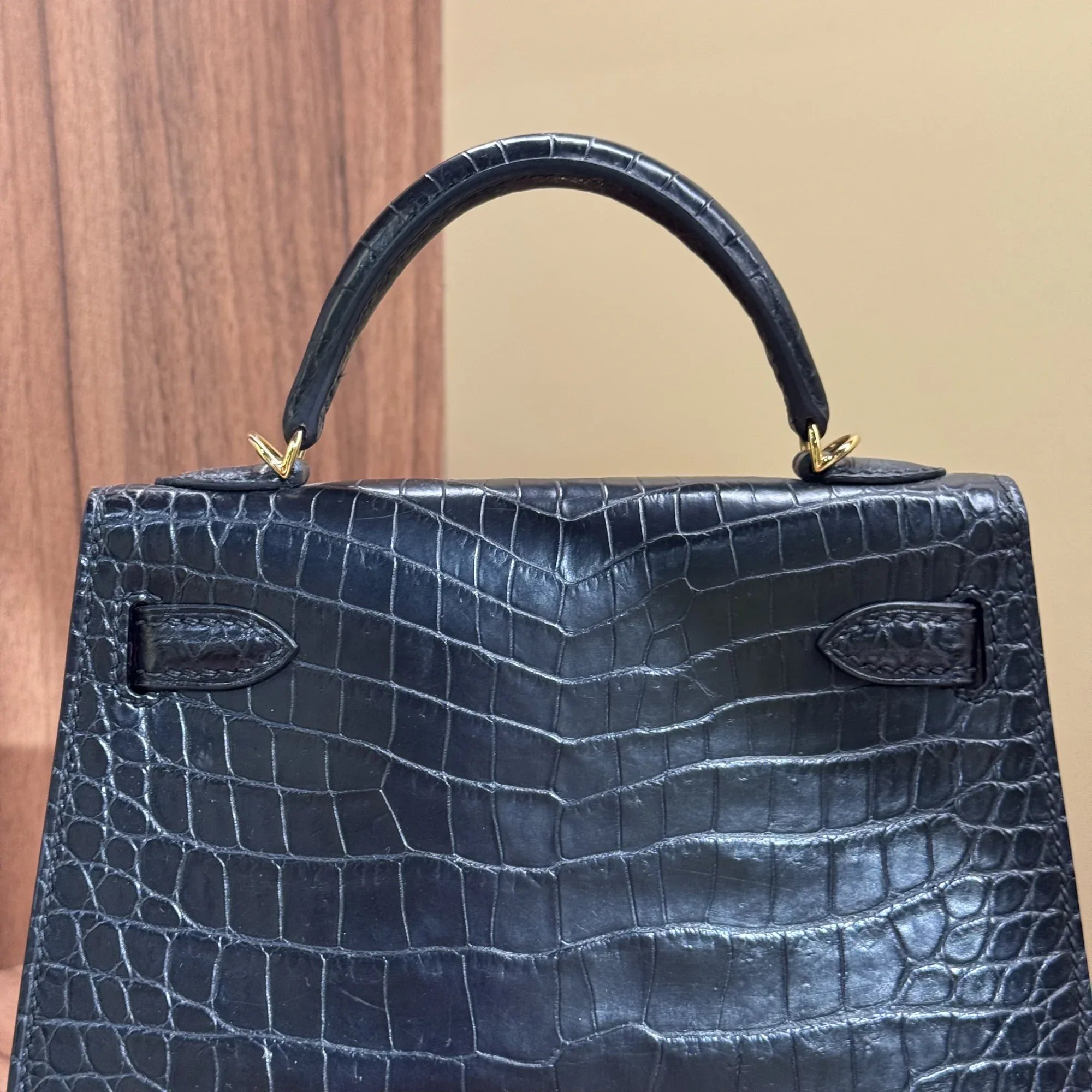 Hermes Kelly 25 Sellier Alligator Leather PHW миниатюра 9