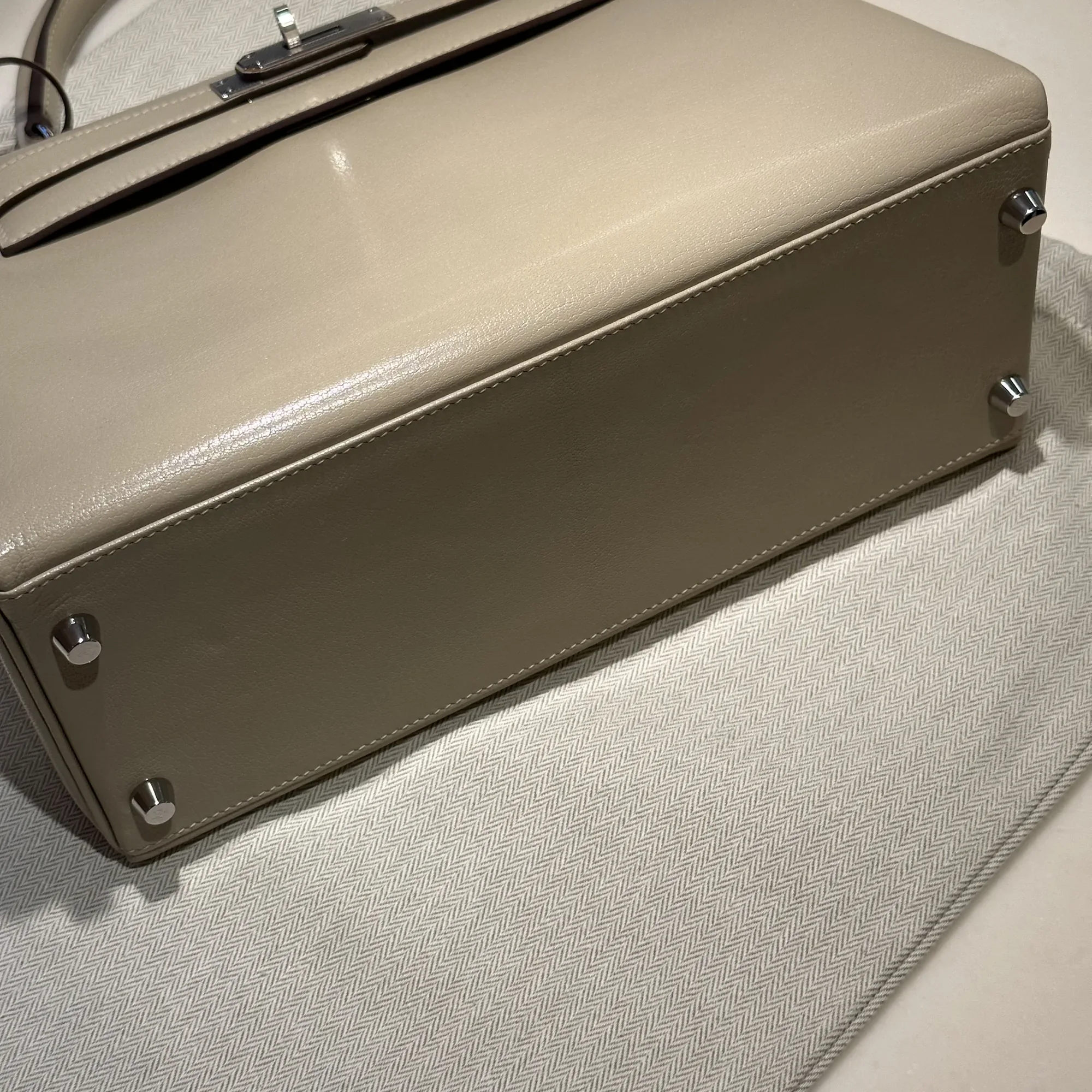 Hermes Kelly 28 Chèvre Leather PHW миниатюра 8