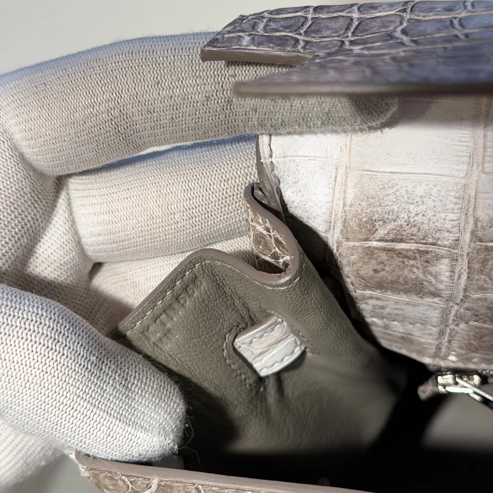 Hermes Kelly 28 Himalaya Crocodile Leather PHW миниатюра 5