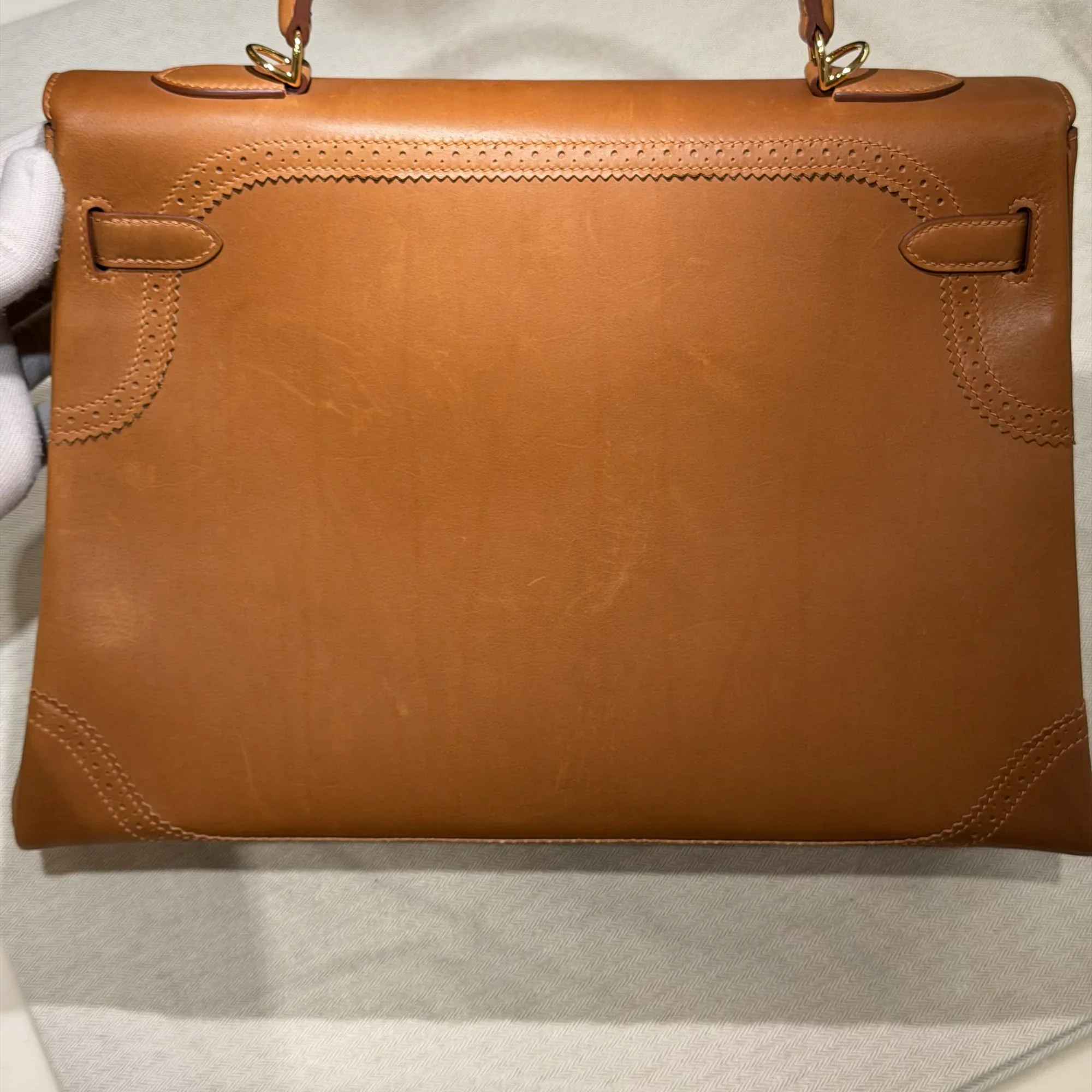 Hermes Kelly 35 Barenia Leather GHW миниатюра 3