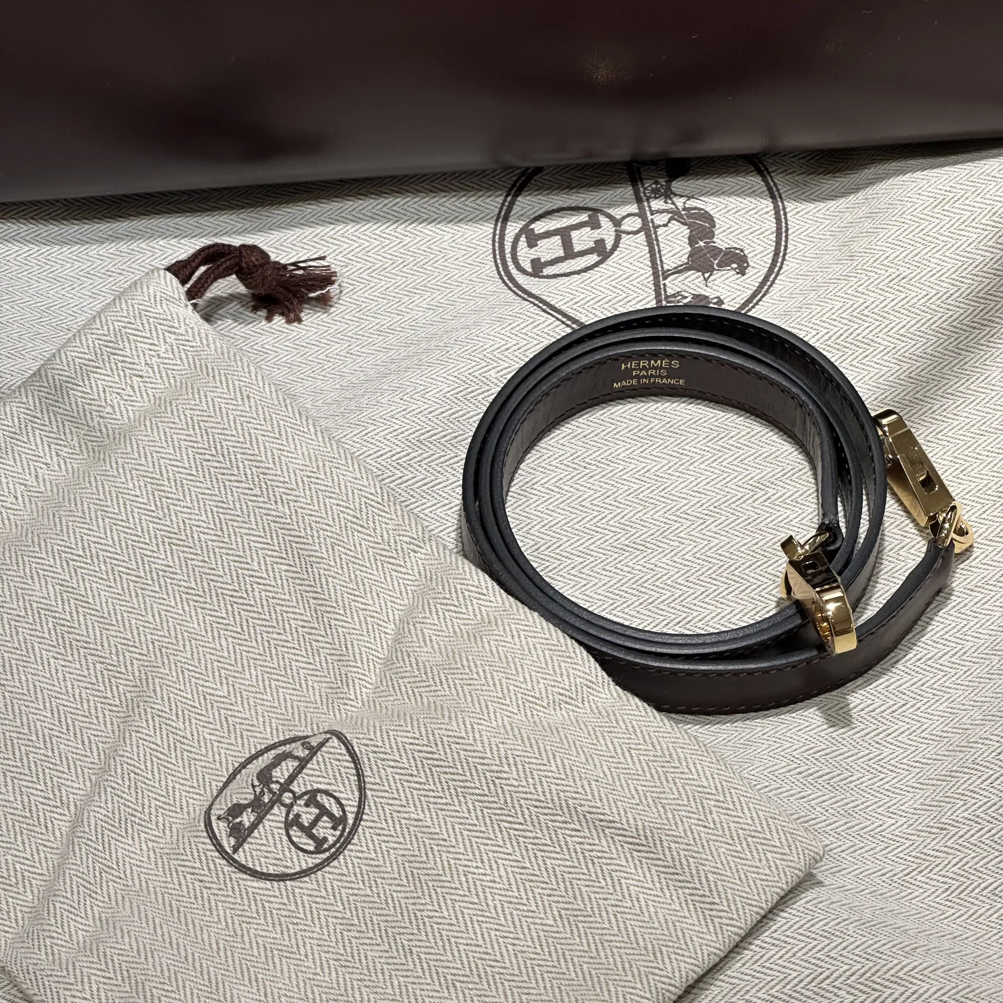 Hermes Kelly 35 Box Leather Rouge Ash GHW миниатюра 4