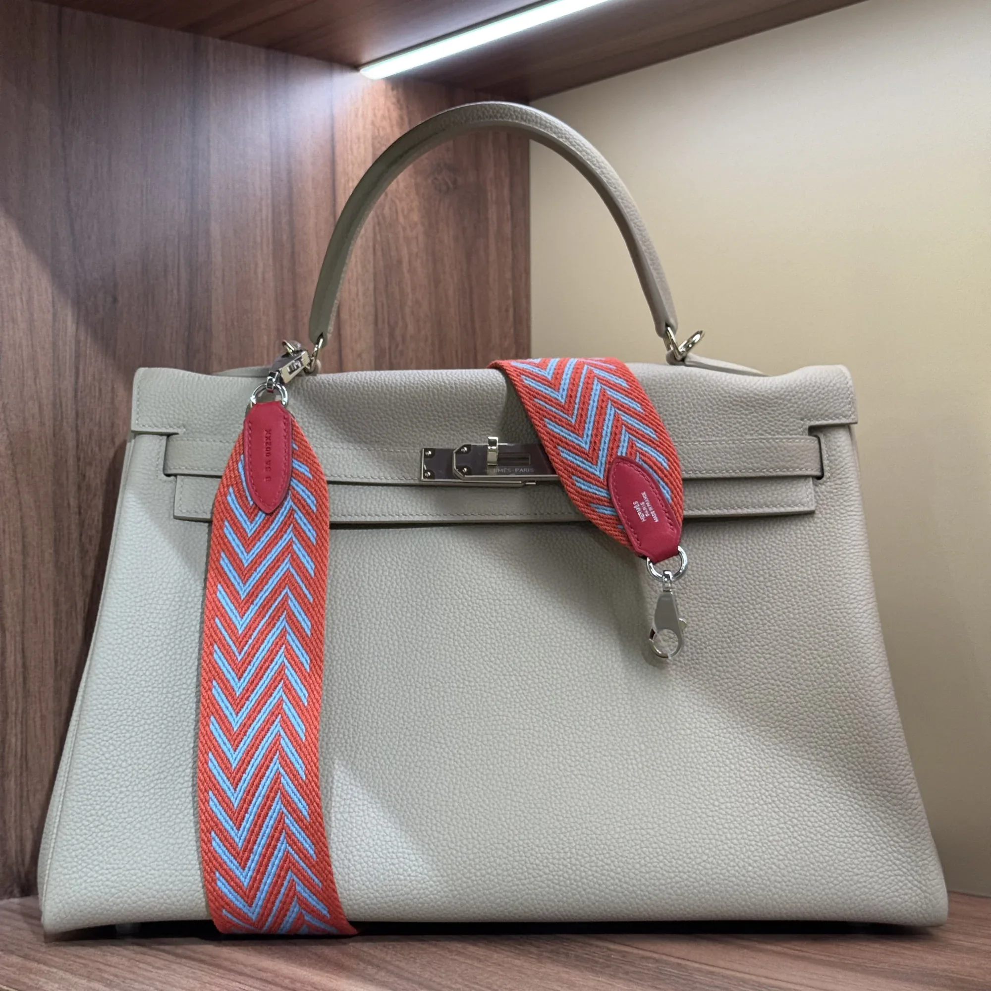 Hermes Kelly 35 Etain Togo Leather PHW