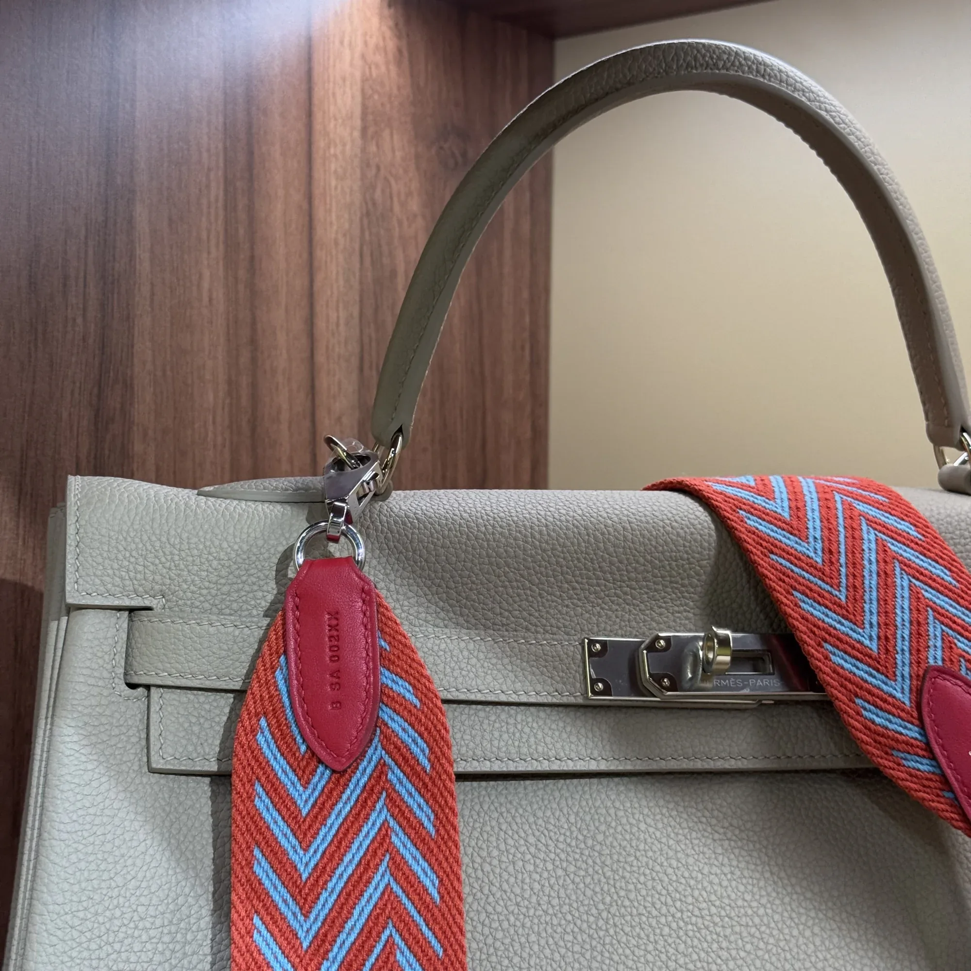 Hermes Kelly 35 Etain Togo Leather PHW миниатюра 4