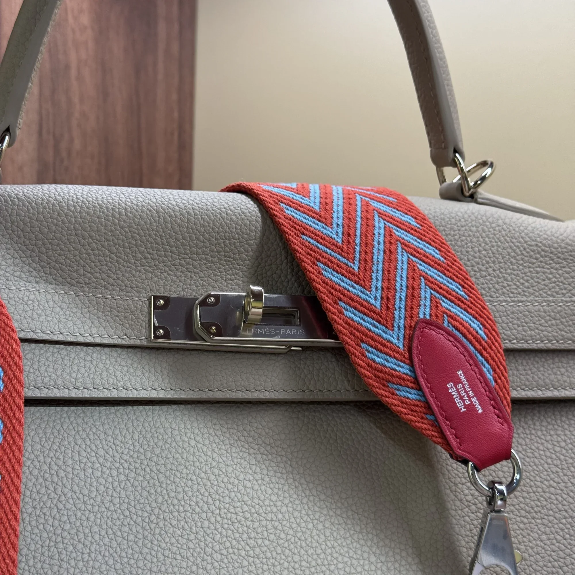 Hermes Kelly 35 Etain Togo Leather PHW миниатюра 6
