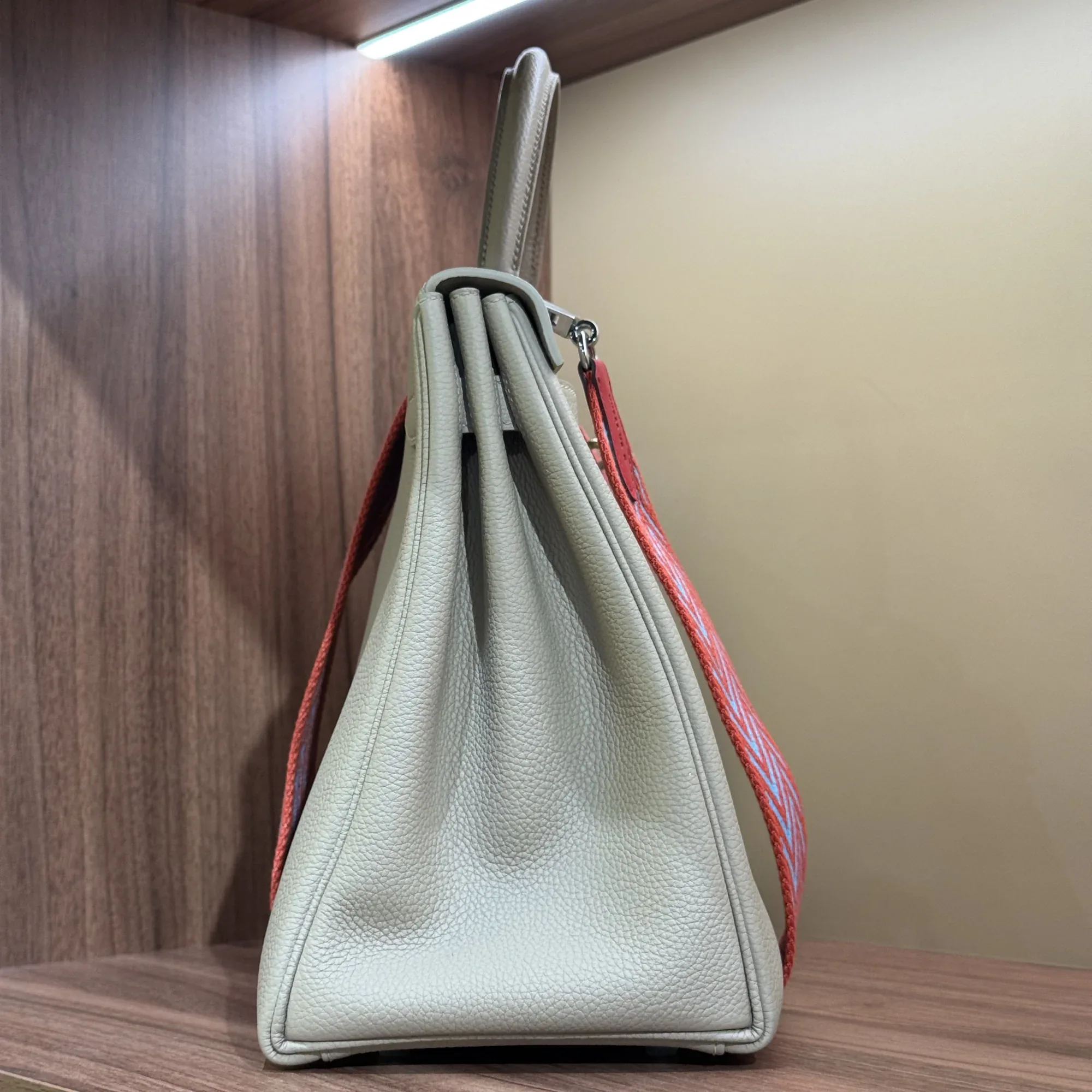 Hermes Kelly 35 Etain Togo Leather PHW миниатюра 7