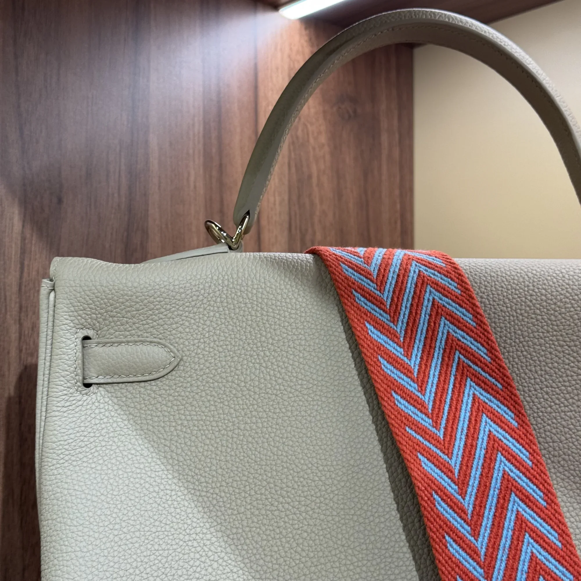 Hermes Kelly 35 Etain Togo Leather PHW миниатюра 8
