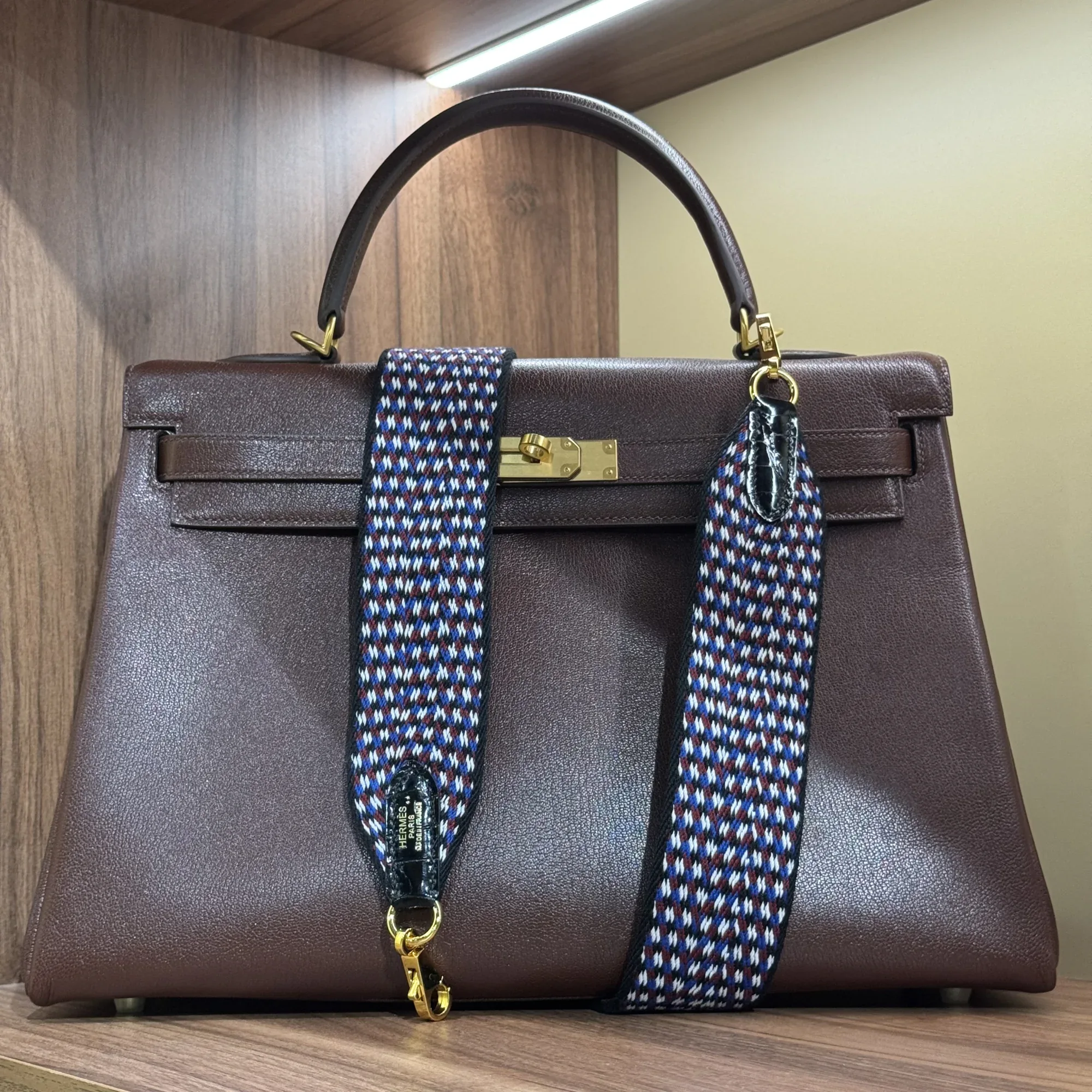 Hermes Kelly 35 Retourne Rouge Togo Leather PHW