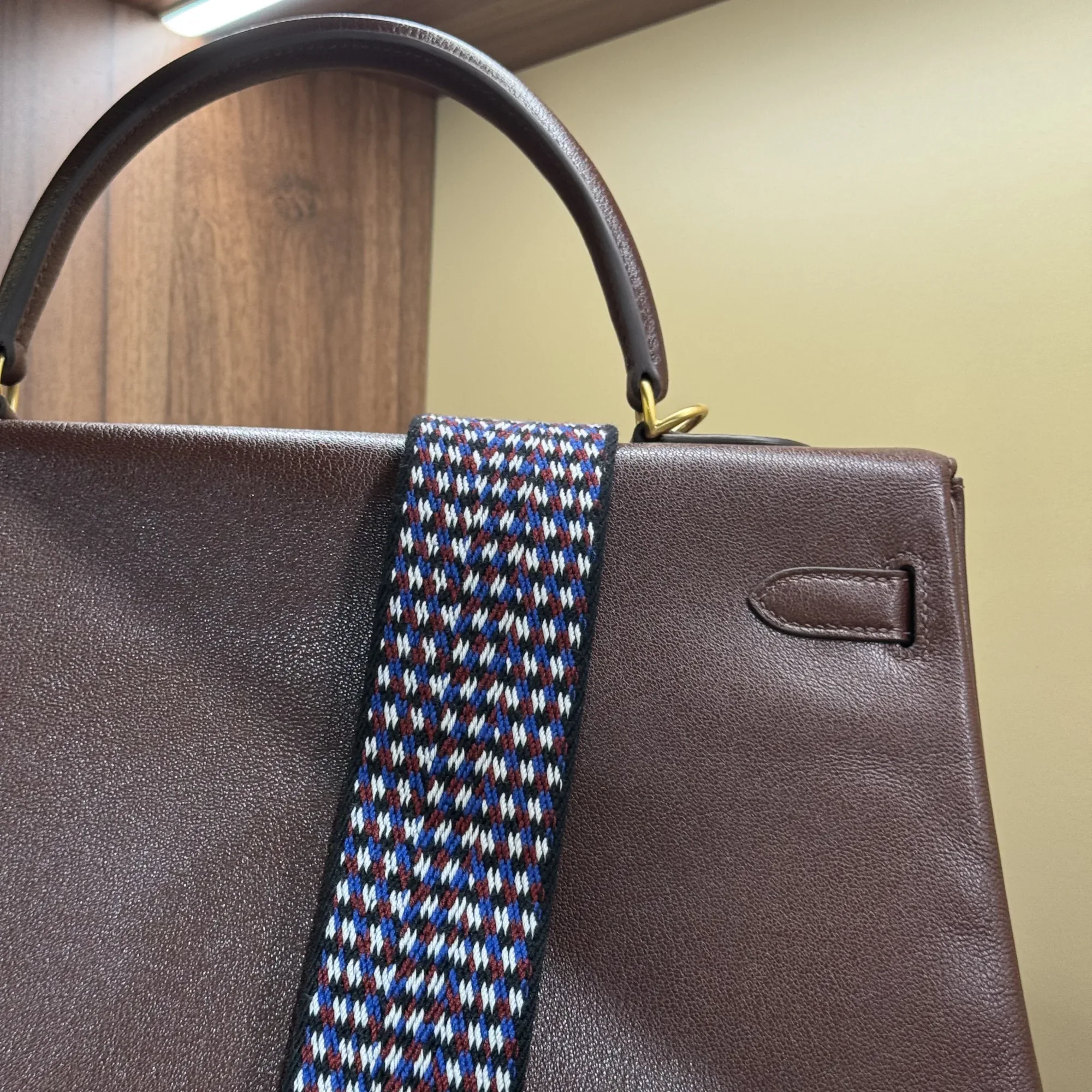 Hermes Kelly 35 Retourne Rouge Togo Leather PHW миниатюра 2