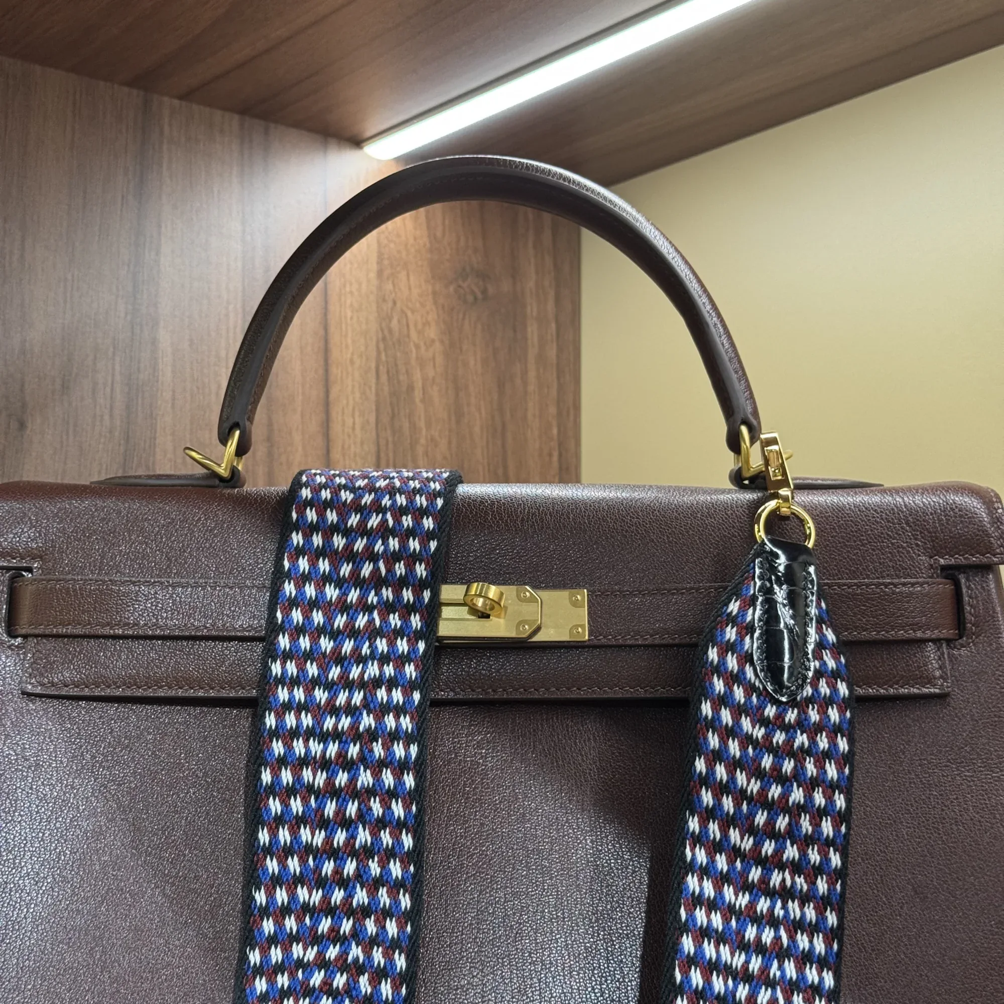 Hermes Kelly 35 Retourne Rouge Togo Leather PHW миниатюра 3