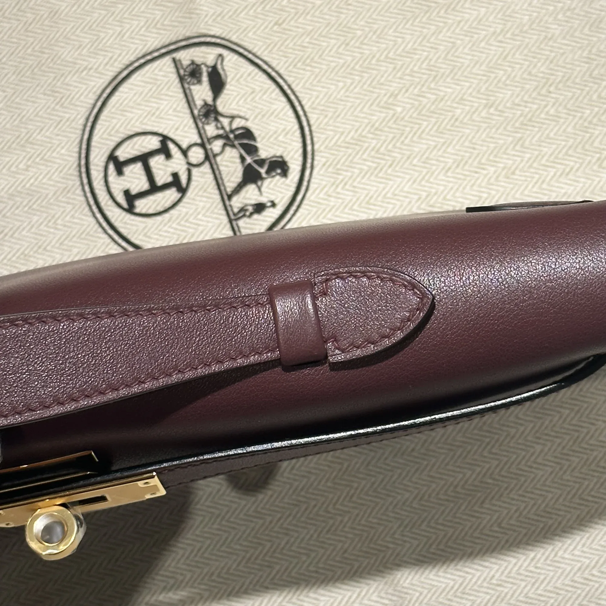 Hermes Kelly Cut Swift Leather Chocolate миниатюра 4