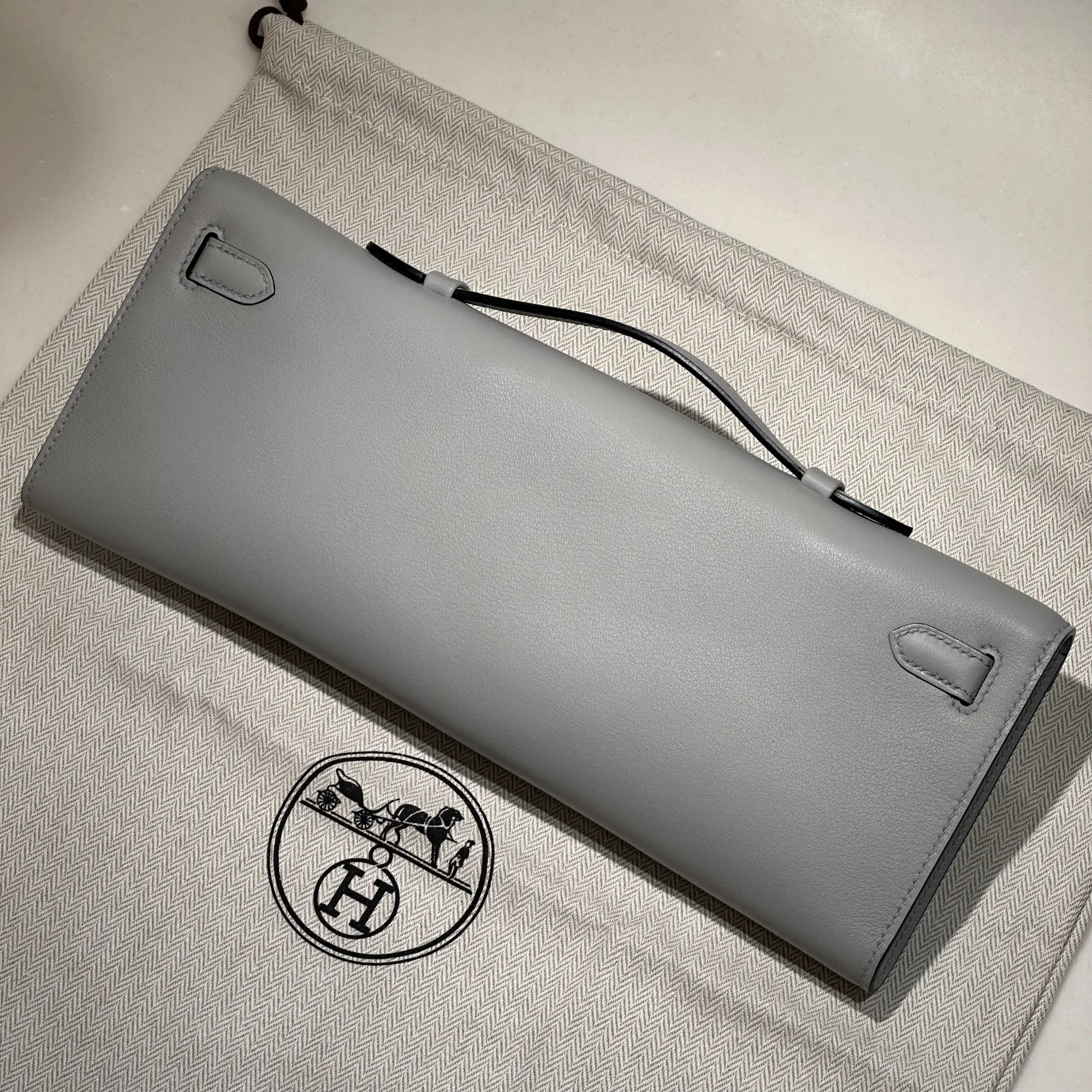 Hermes Kelly Cut Swift Leather Sky Blue миниатюра 2