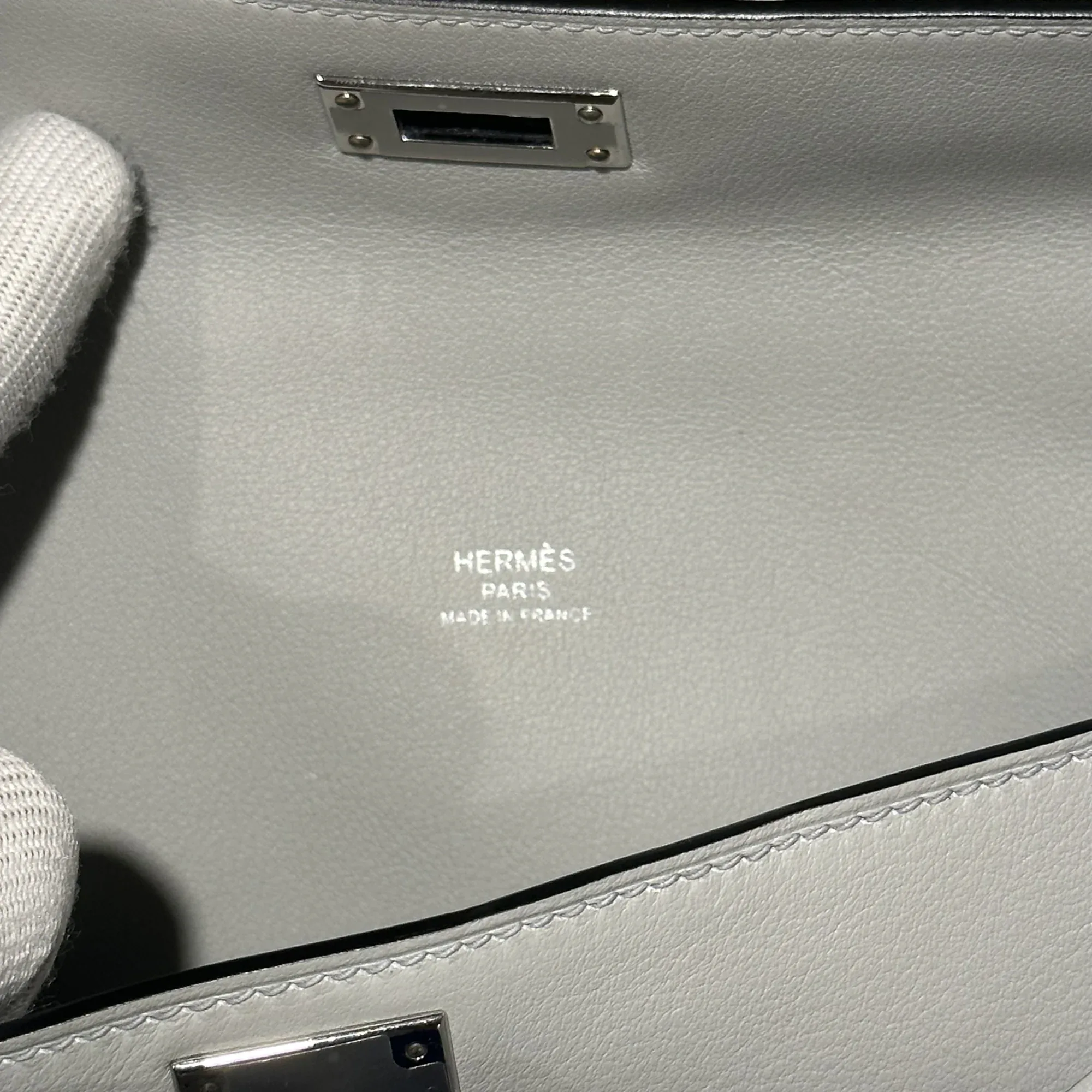 Hermes Kelly Cut Swift Leather Sky Blue миниатюра 3