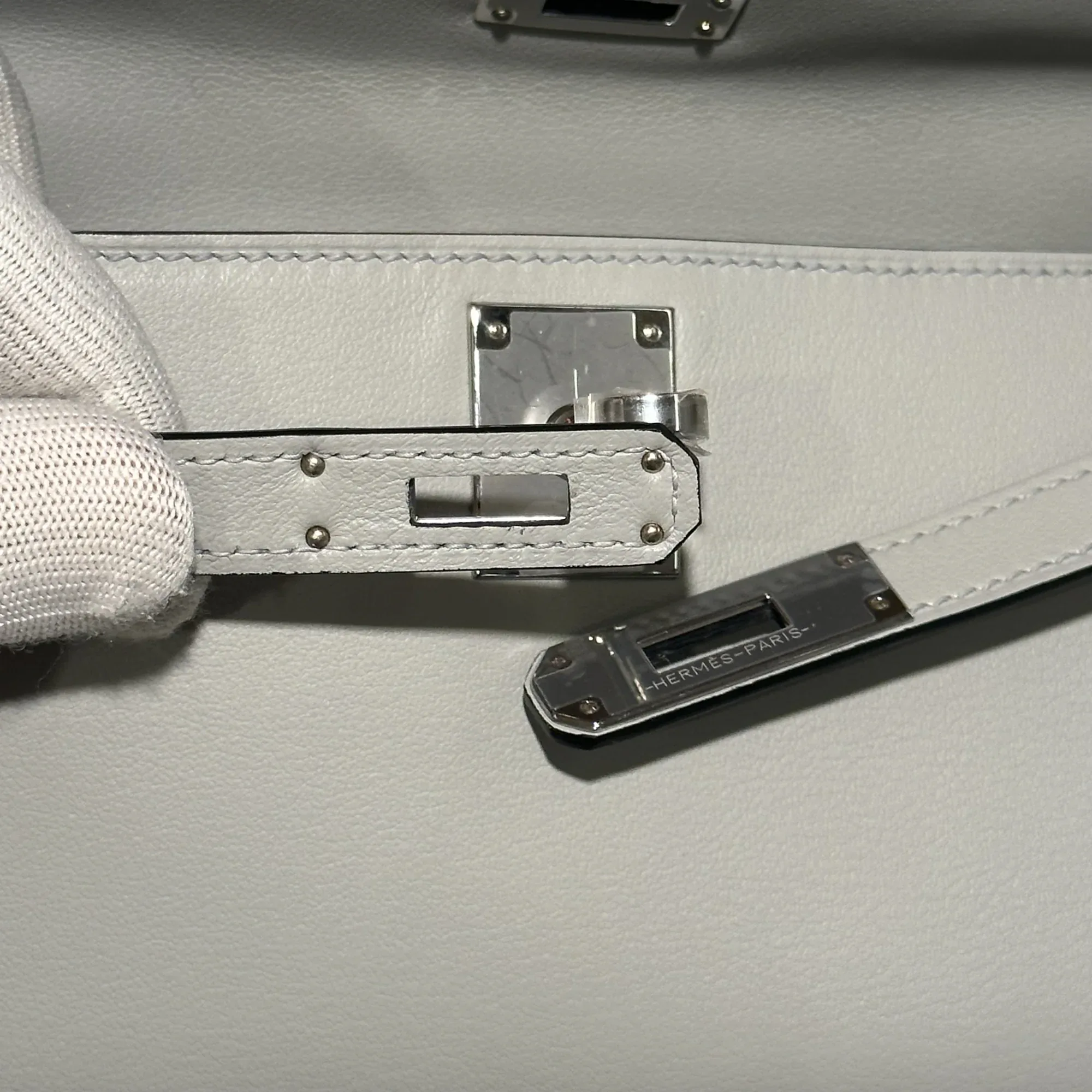 Hermes Kelly Cut Swift Leather Sky Blue миниатюра 6