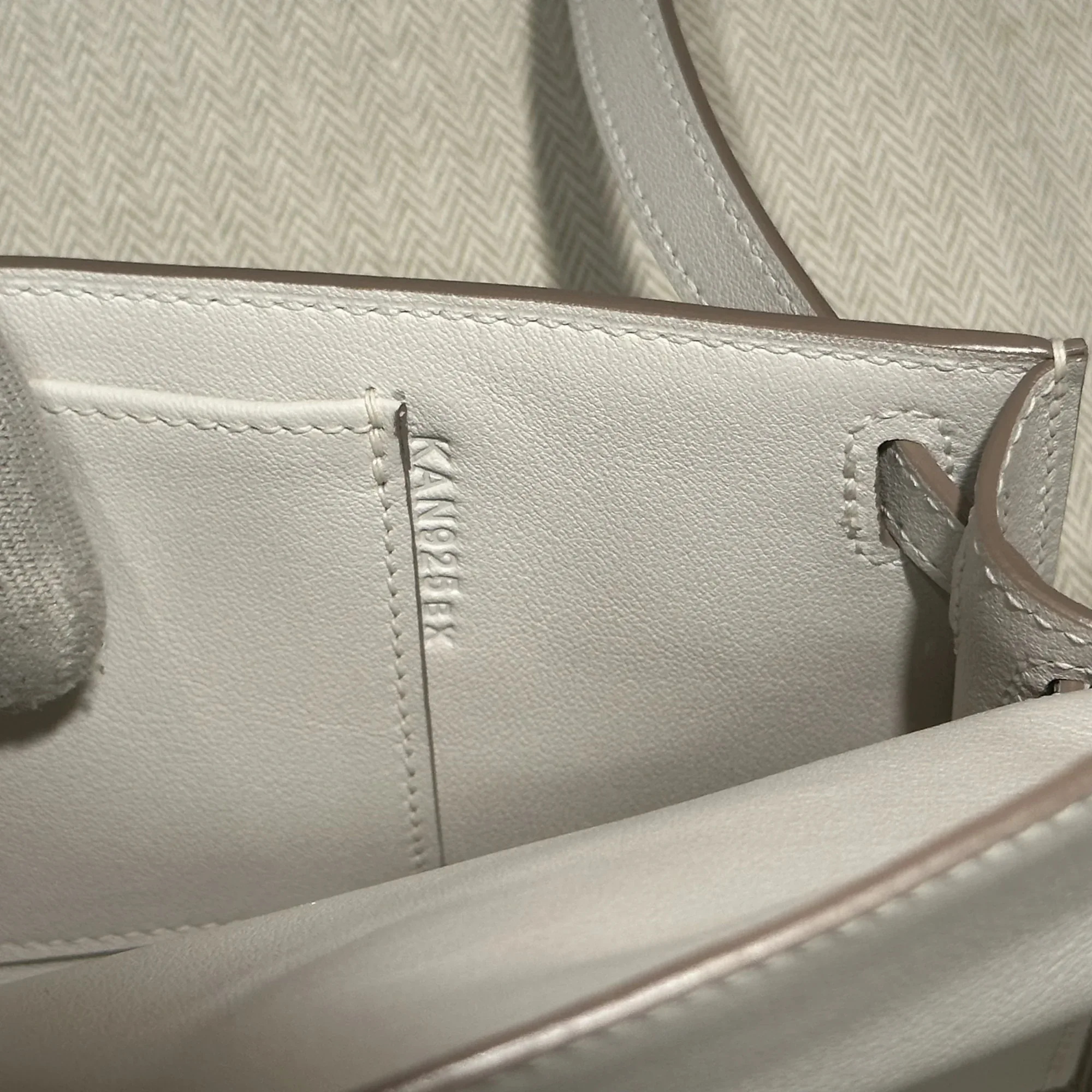 Hermes Kelly Cut Swift Leather White миниатюра 5