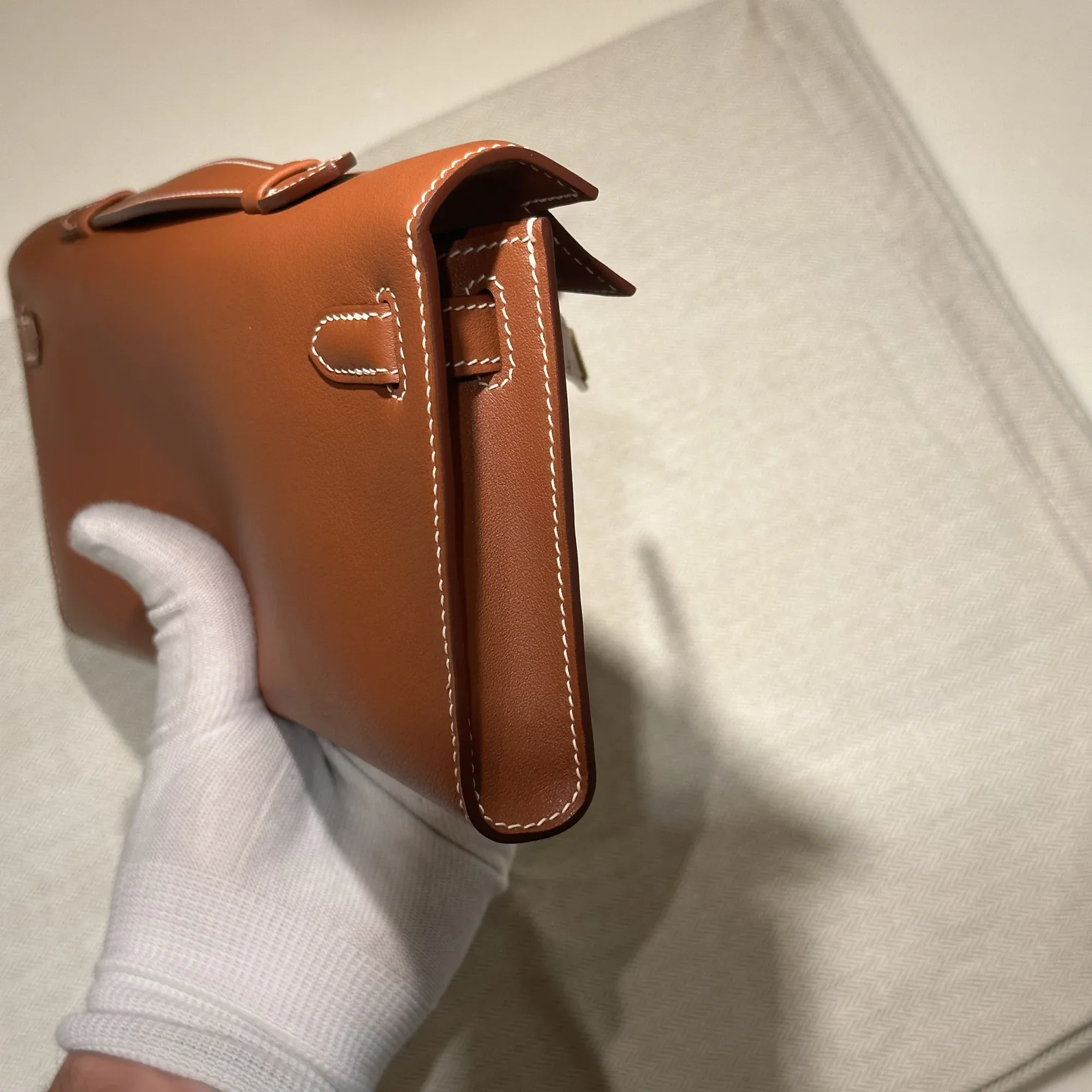 Hermes Kelly Cut Swift Leather Brown миниатюра 4