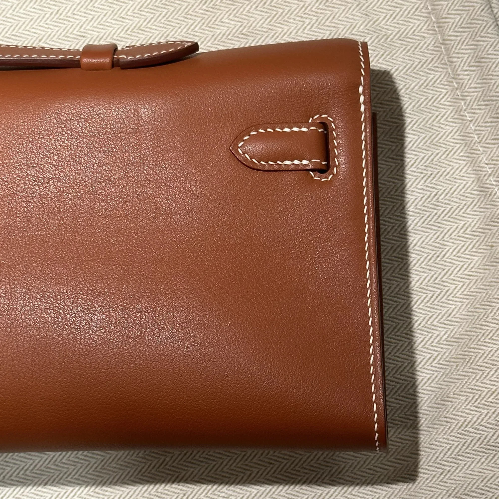 Hermes Kelly Cut Swift Leather Brown миниатюра 5