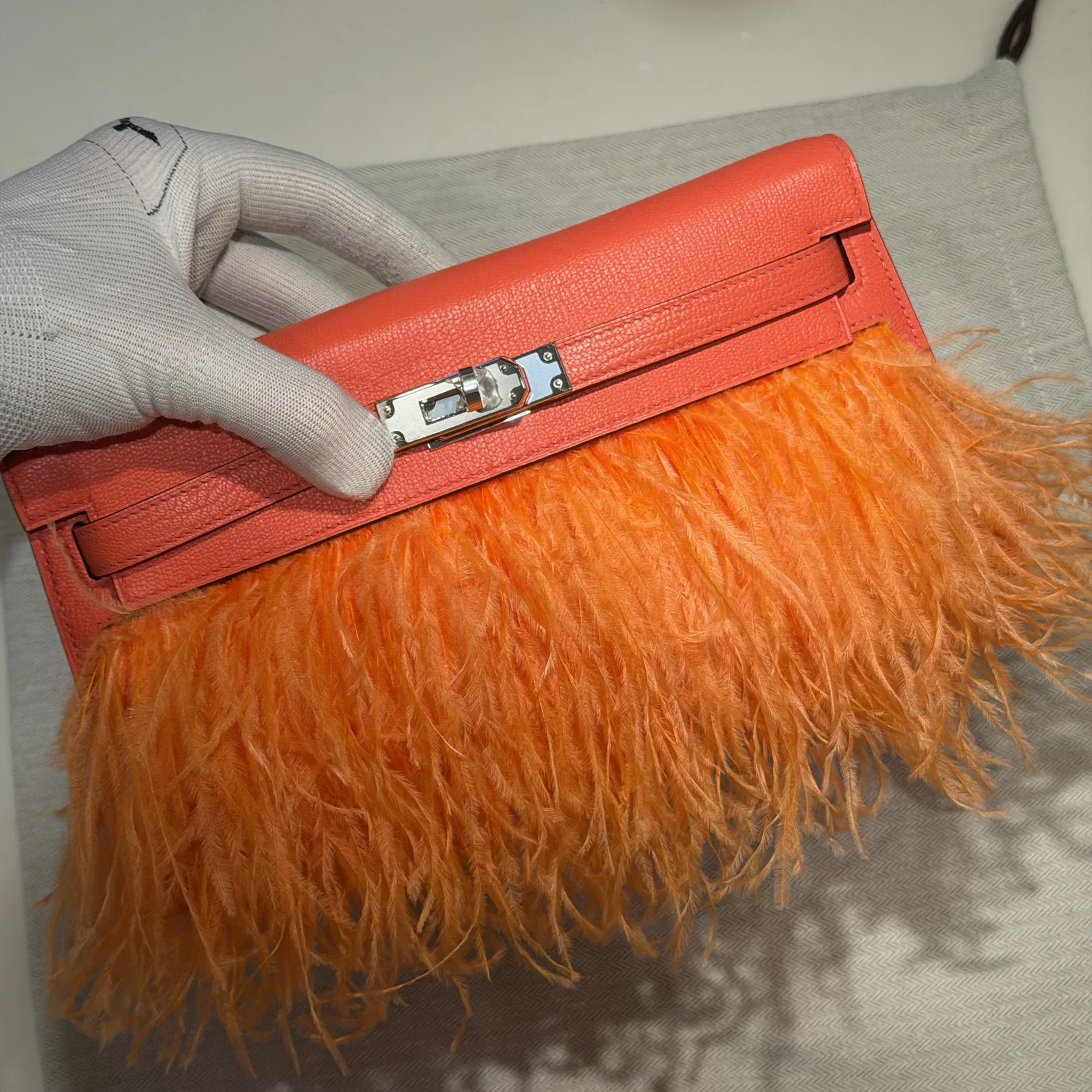 Hermes Kelly Elan 28 Evercolour Leather PHW миниатюра 10
