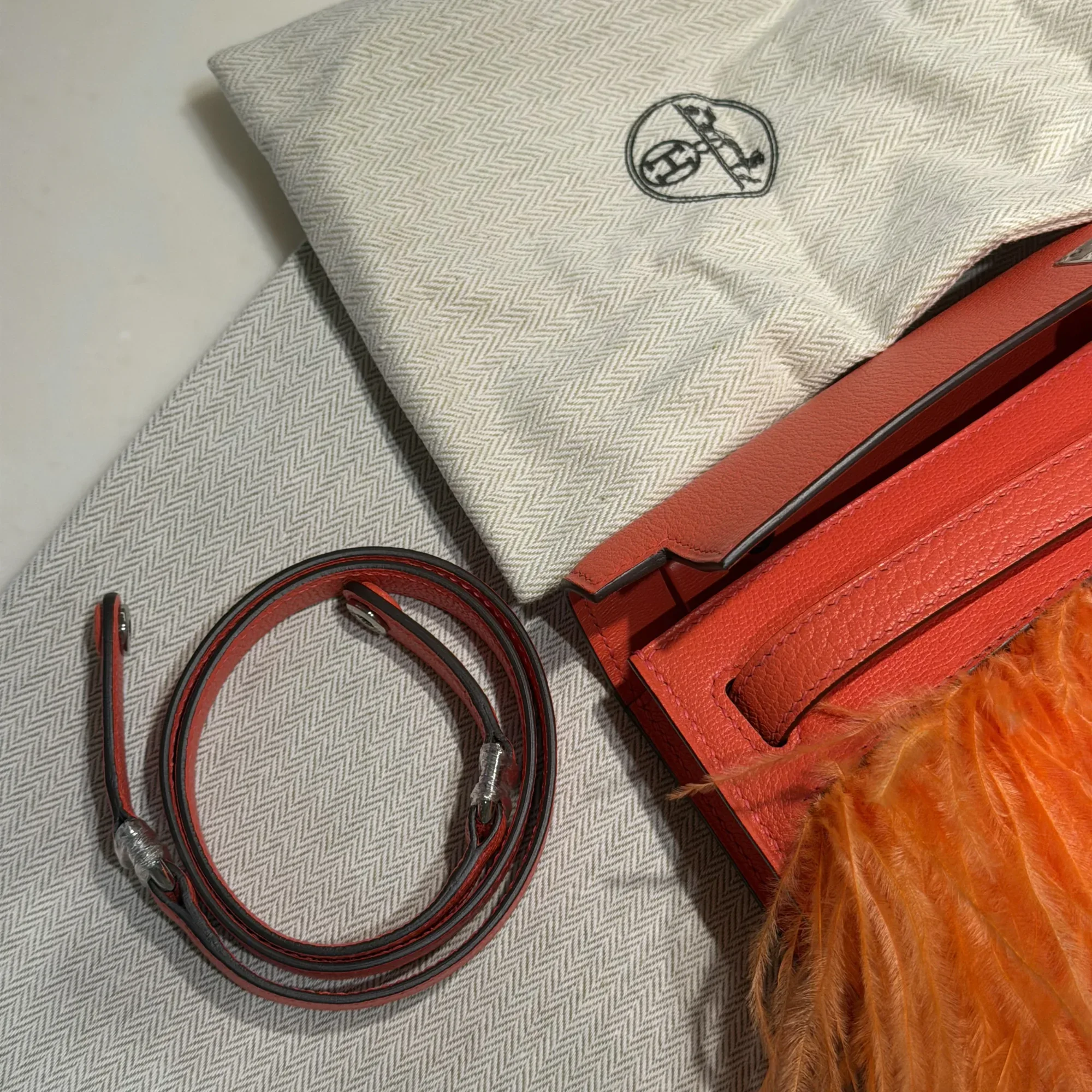 Hermes Kelly Elan 28 Evercolour Leather PHW миниатюра 4