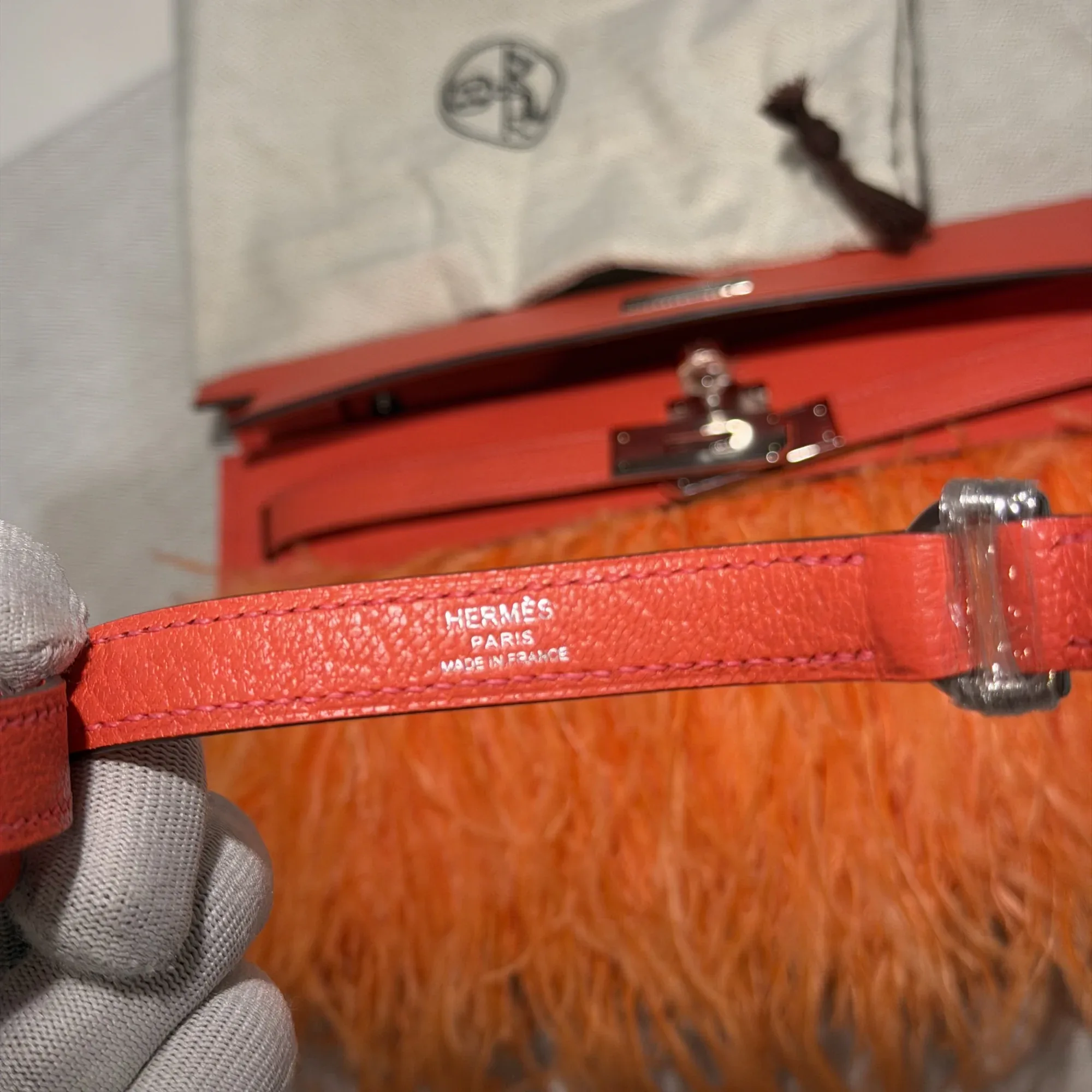 Hermes Kelly Elan 28 Evercolour Leather PHW миниатюра 5