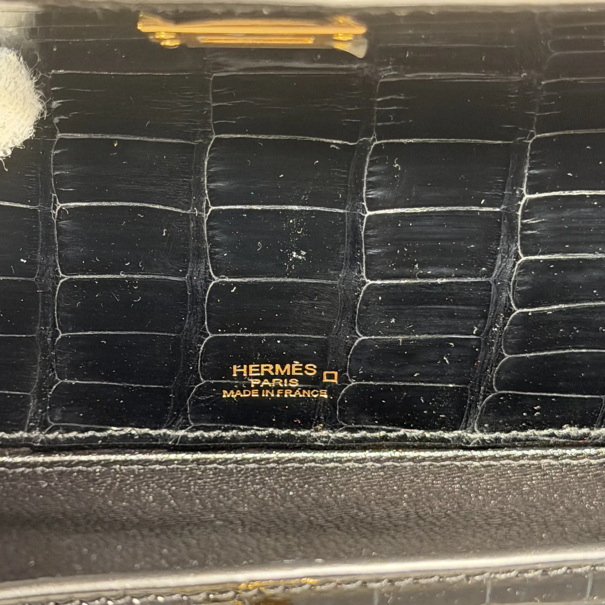 Hermes Kelly Pochette 22 Alligator Crocodile Leather GHW миниатюра 5