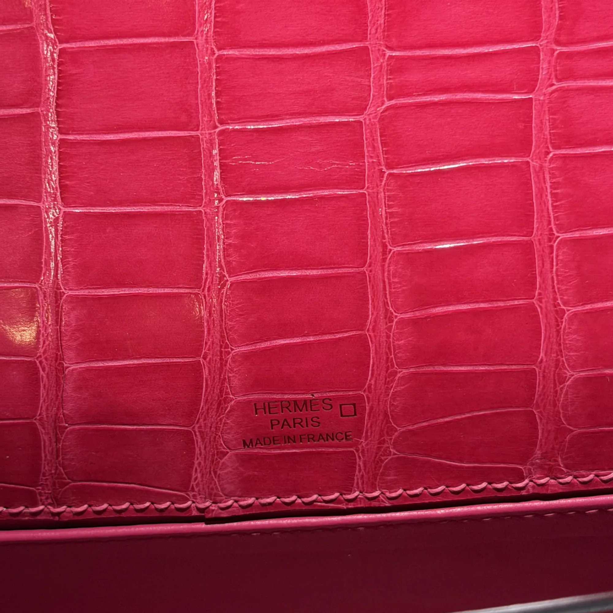 Hermes Kelly Pochette 22 Alligator Leather GHW миниатюра 5