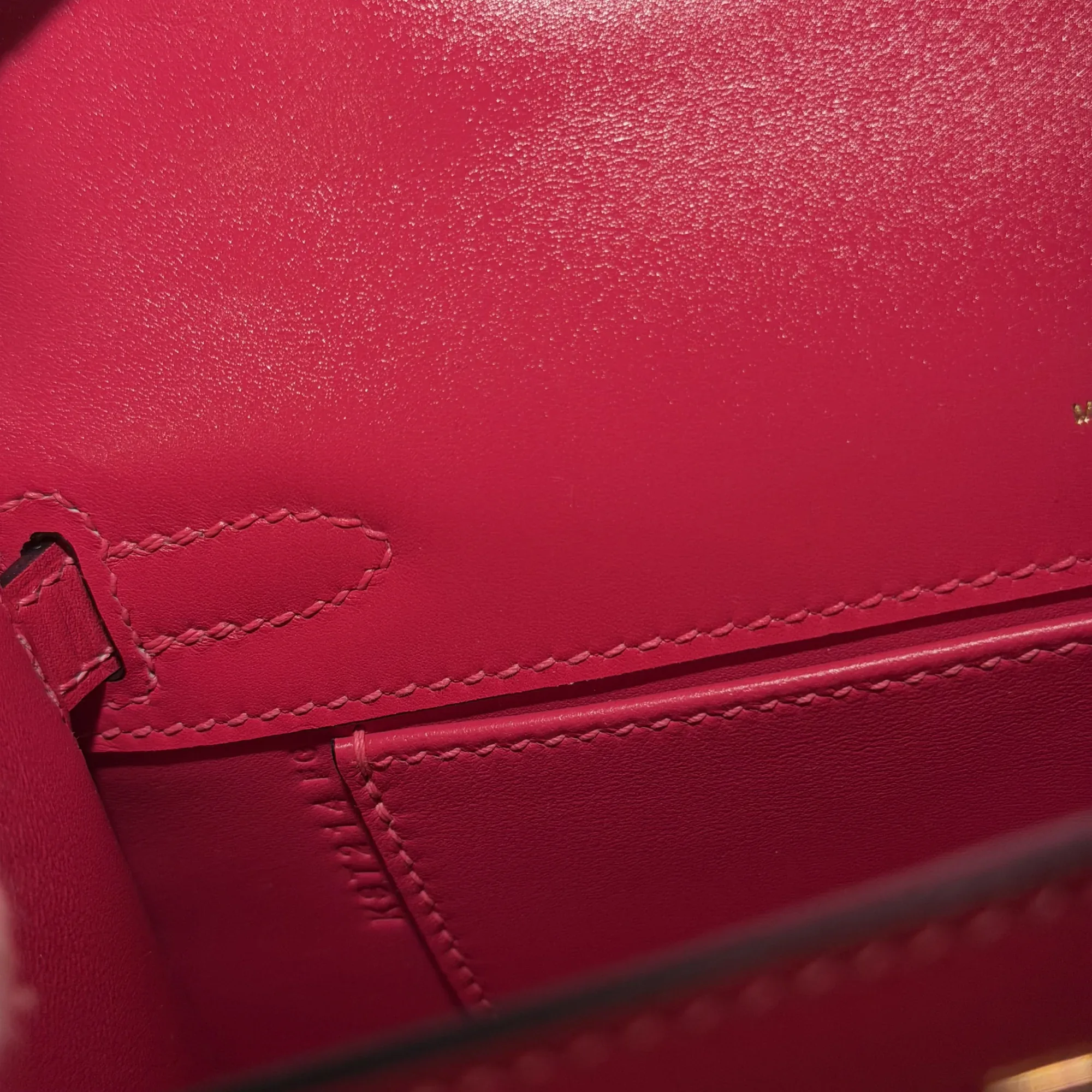 Hermes Kelly Pochette 22 Chèvre Leather GHW миниатюра 6