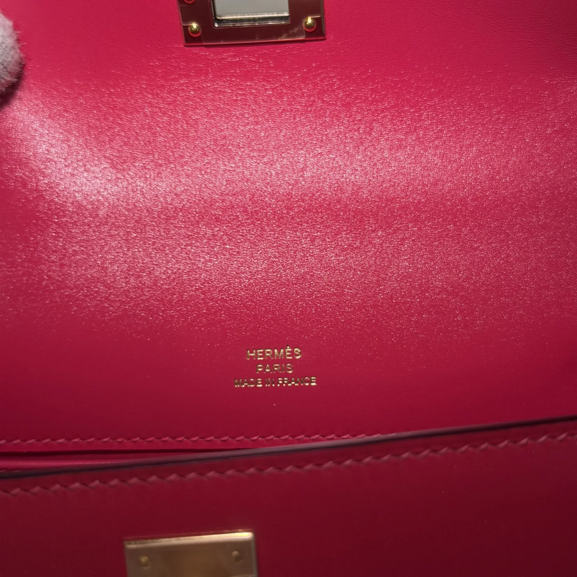Hermes Kelly Pochette 22 Chèvre Leather GHW миниатюра 7