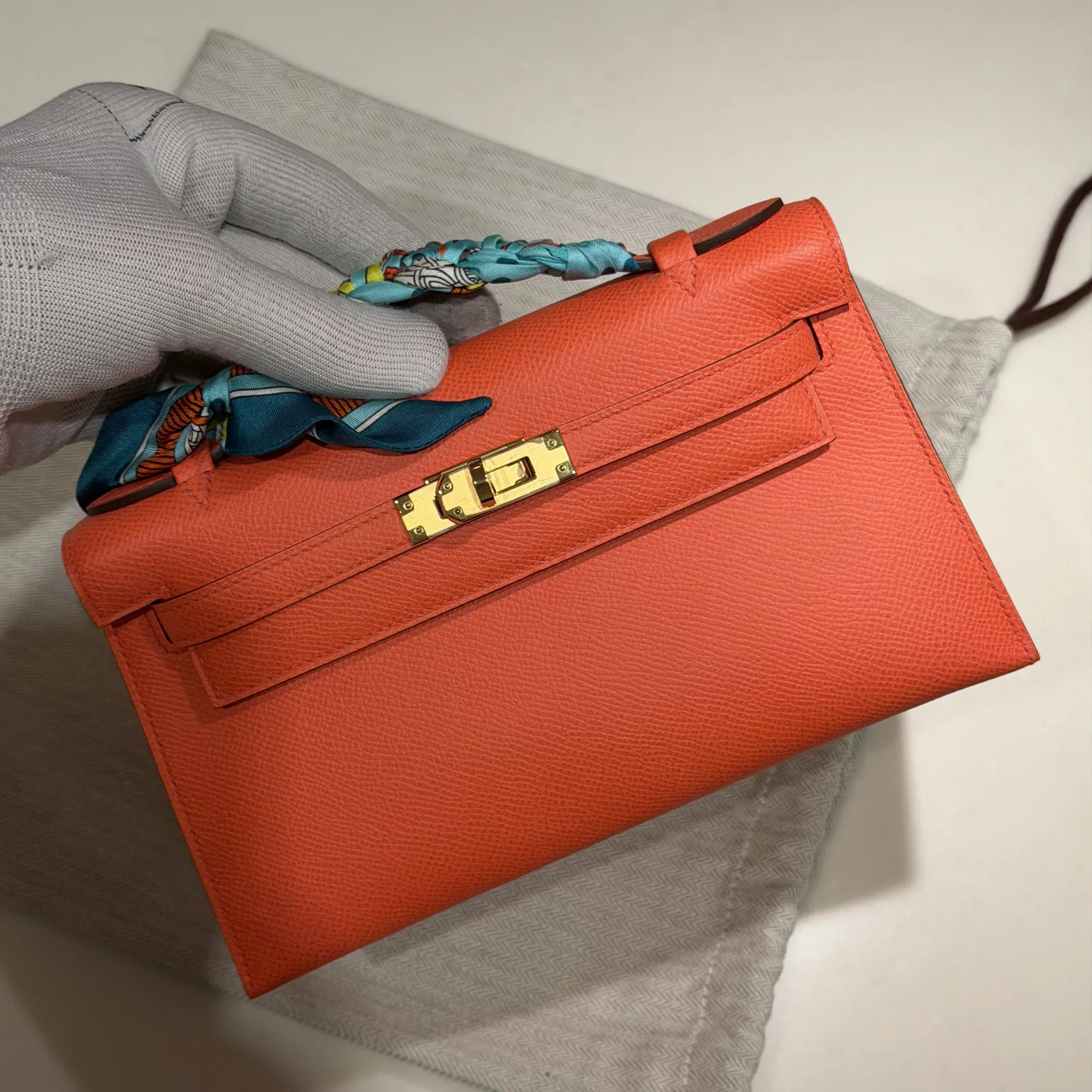 Hermes Kelly Pochette 22 Epsom Leather GHW миниатюра 7