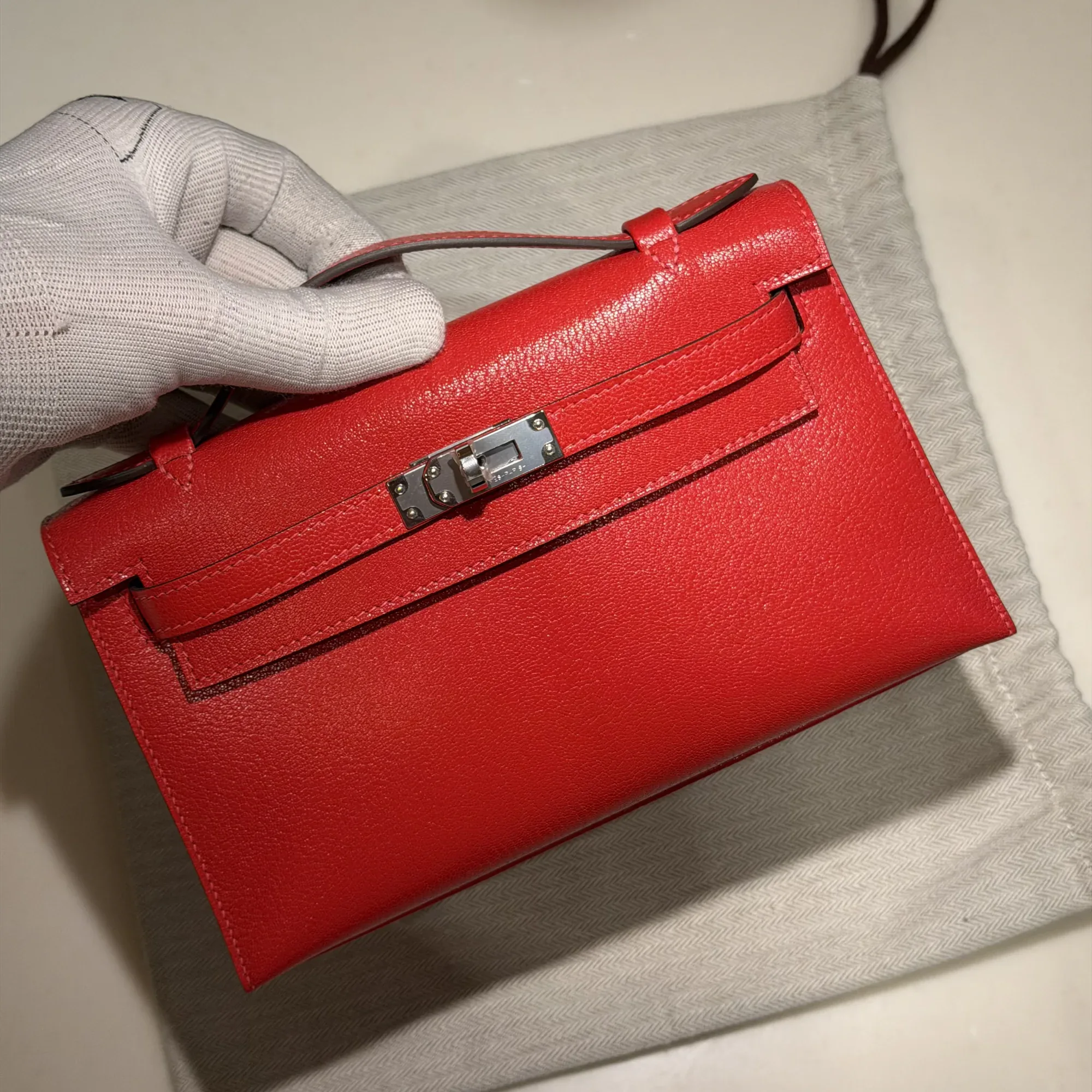 Hermes Kelly Pochette 22 Evercolor Leather PHW миниатюра 7