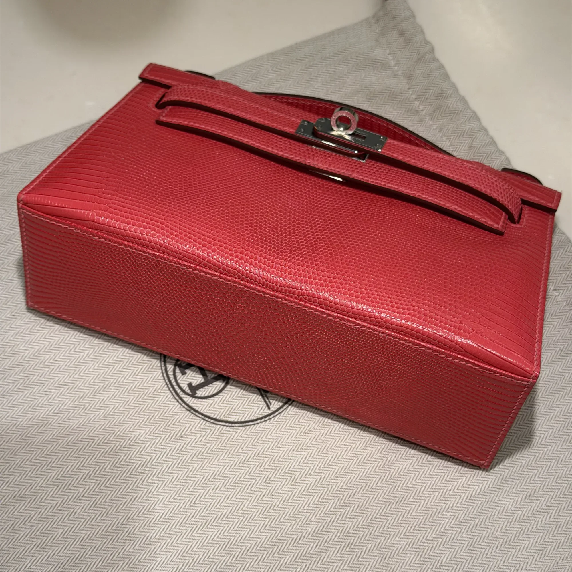 Hermes Kelly Pochette 22 Lizard Leather PHW миниатюра 3