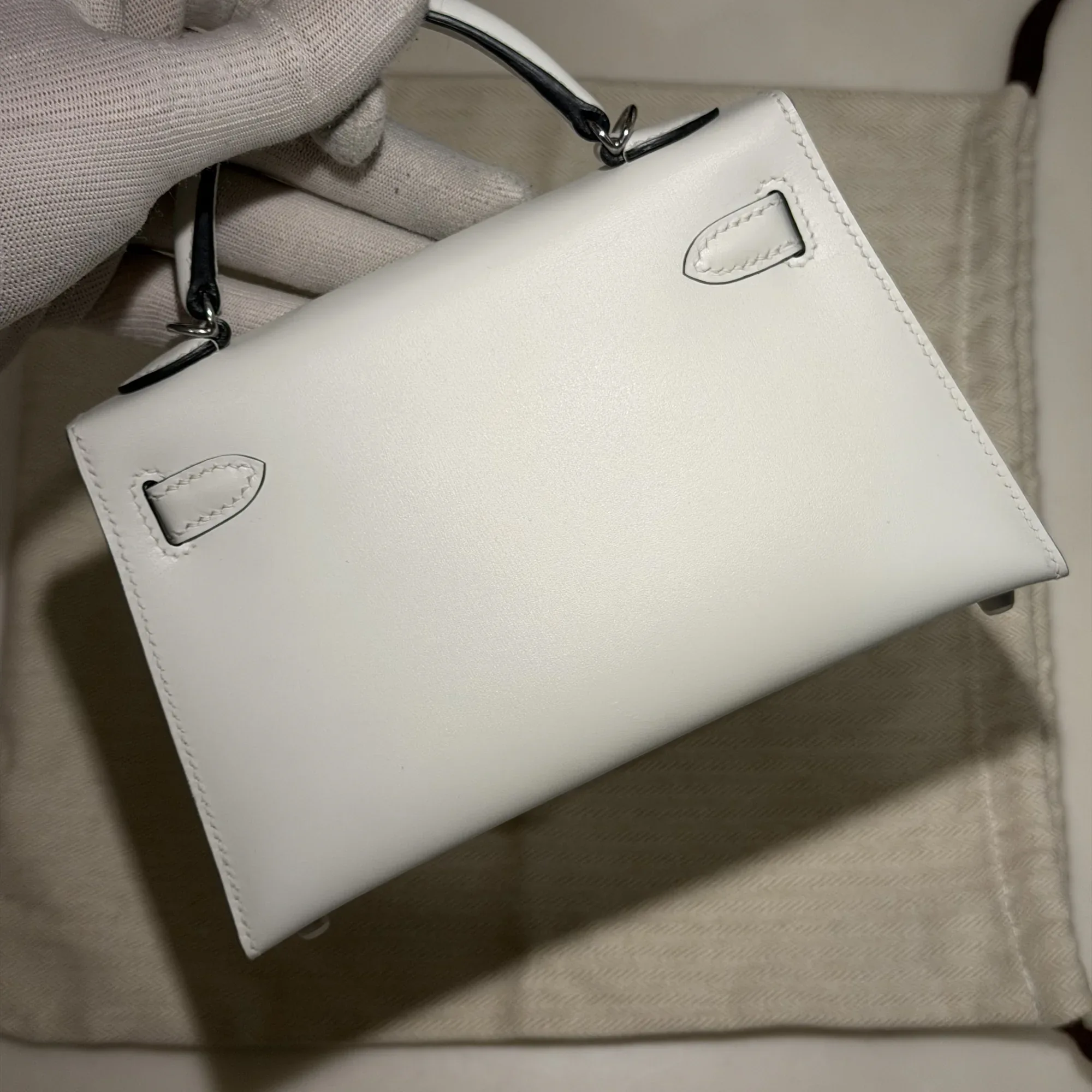 Hermes Mini Kelly 19 Box Leather PHW миниатюра 3