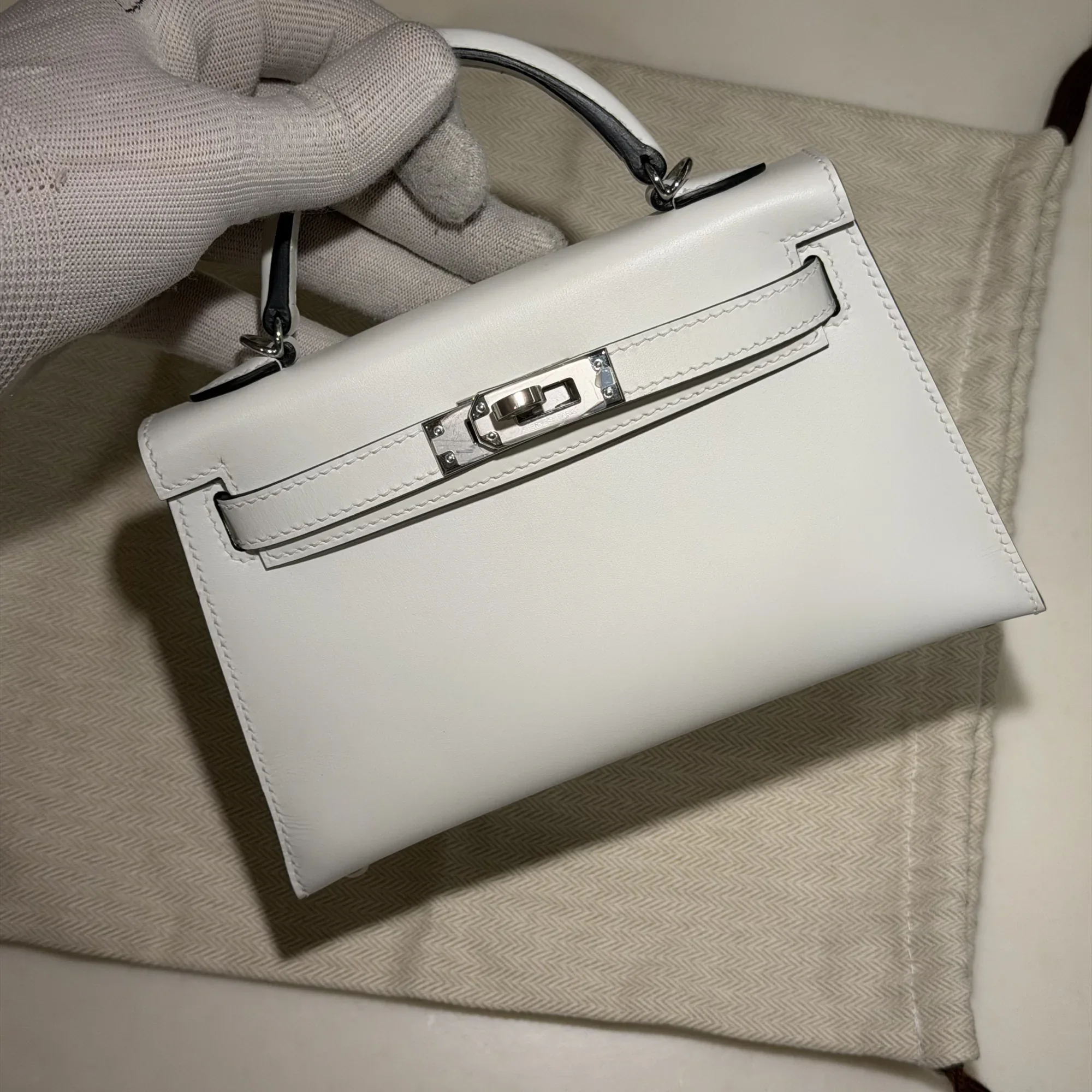 Hermes Mini Kelly 19 Box Leather PHW миниатюра 2