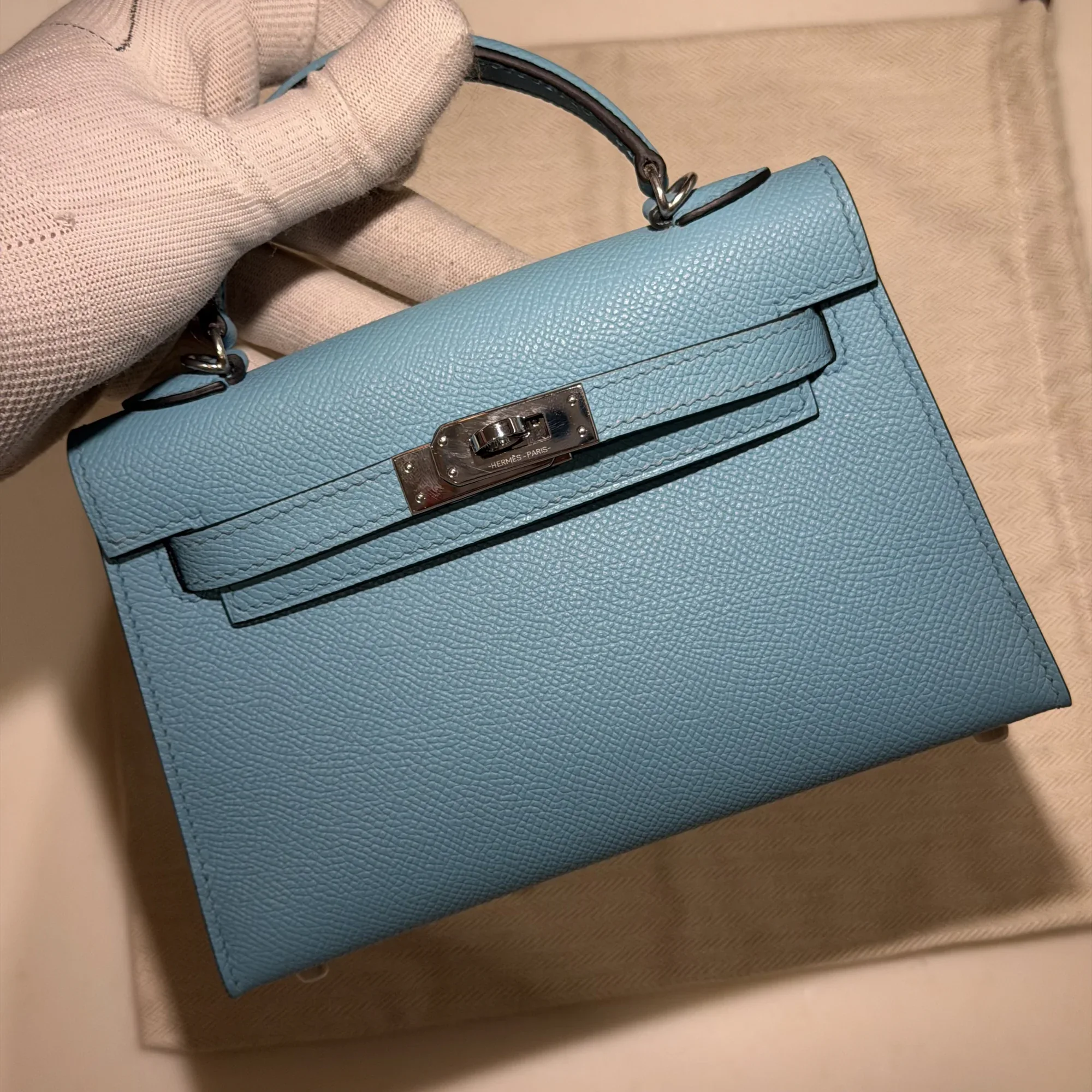 Hermes Mini Kelly 19 Epsom Leather PHW миниатюра 9